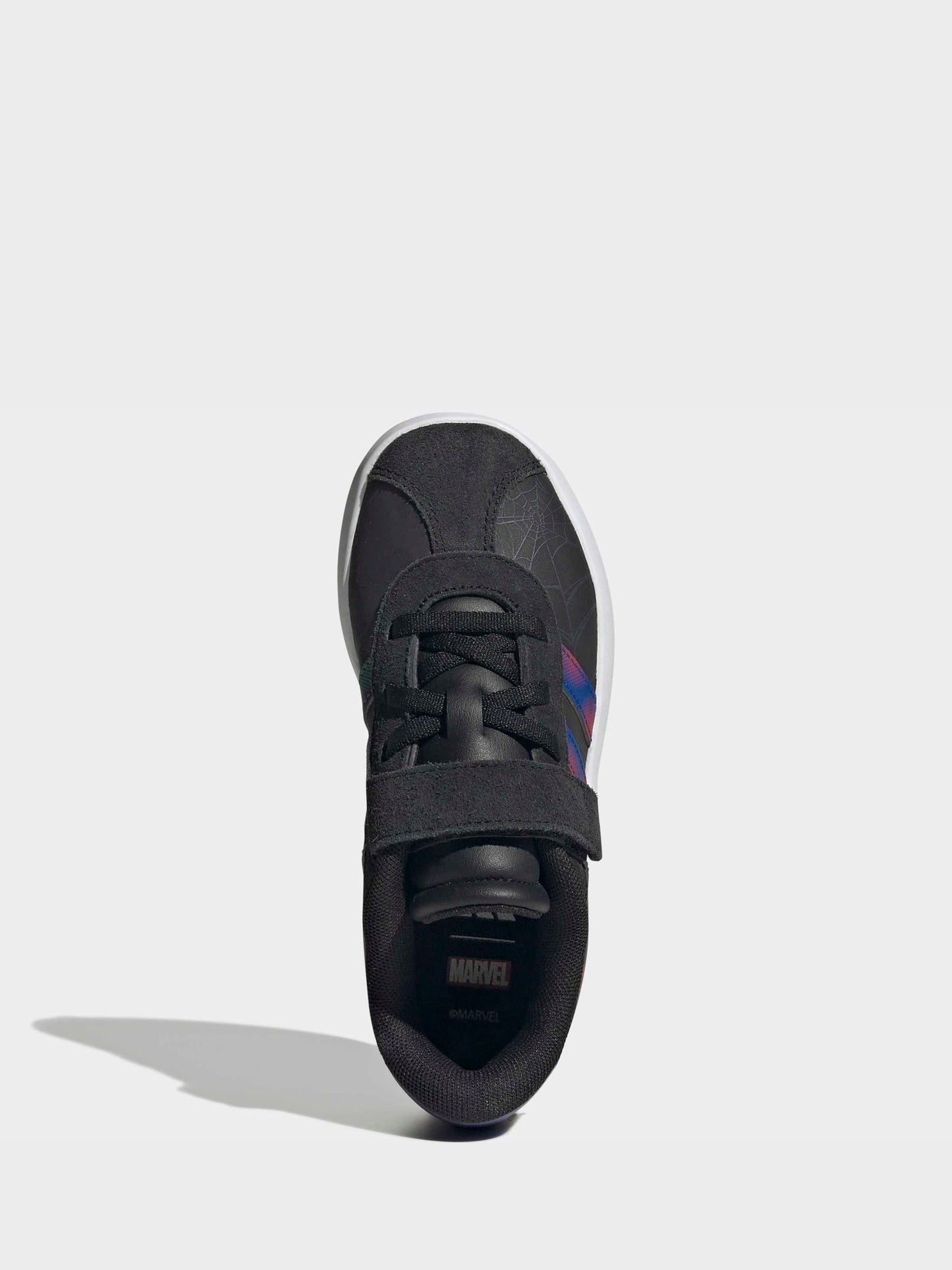 adidas Black VL Court Spider-Man Elastic Lace Trainers image 5