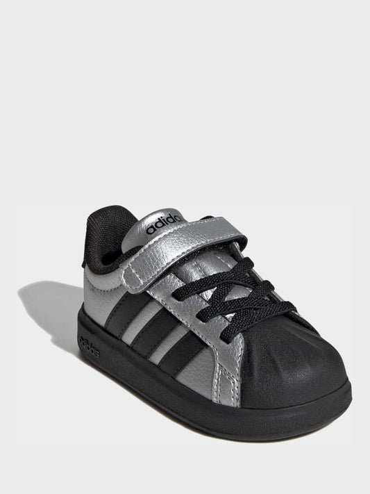 adidas Grey Streettalk Elastic Lace Infant Trainers image 1