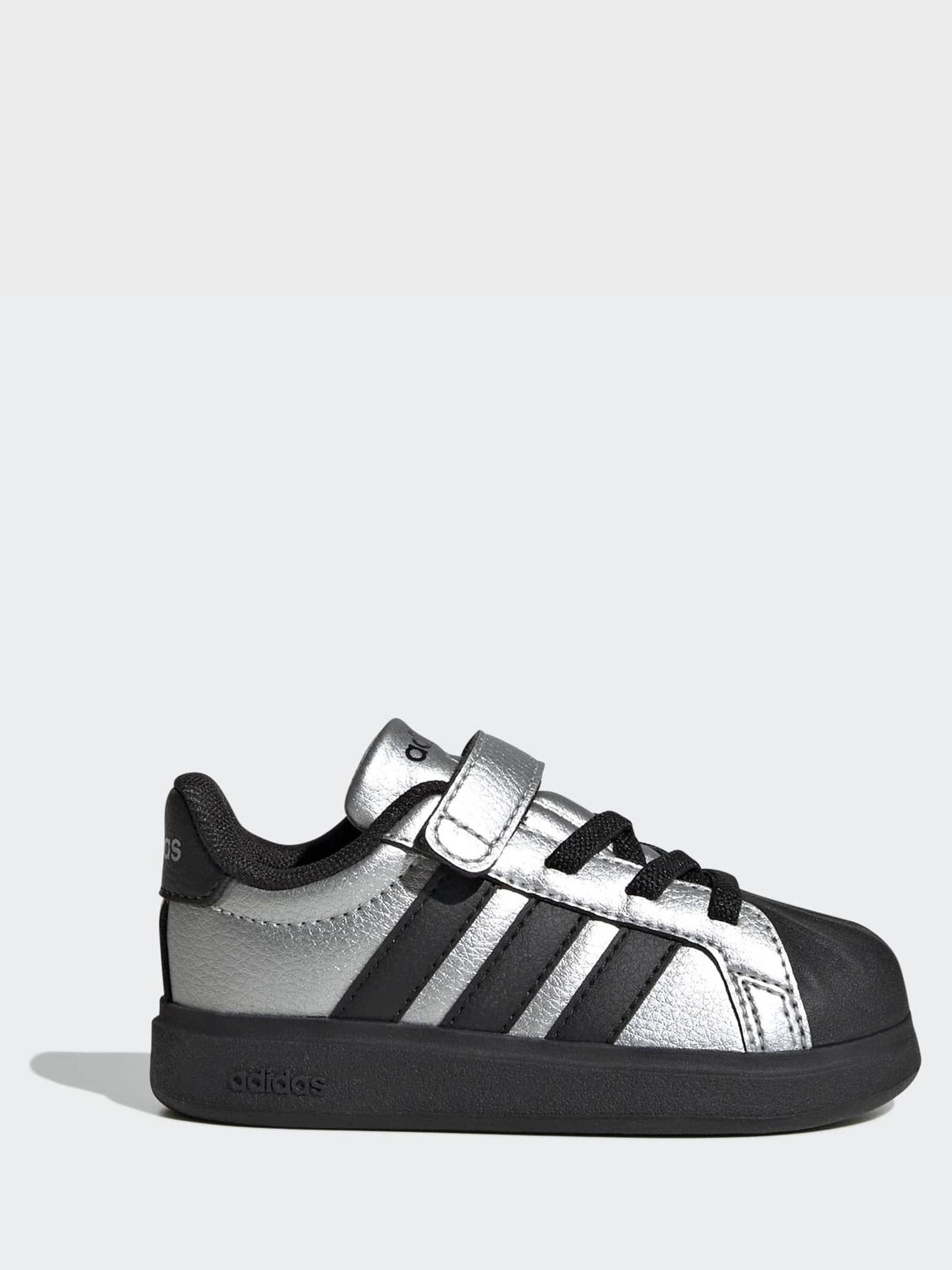 adidas Grey Streettalk Elastic Lace Infant Trainers image 2