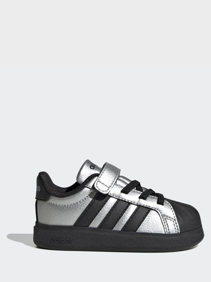 adidas Grey Streettalk Elastic Lace Infant Trainers image 2
