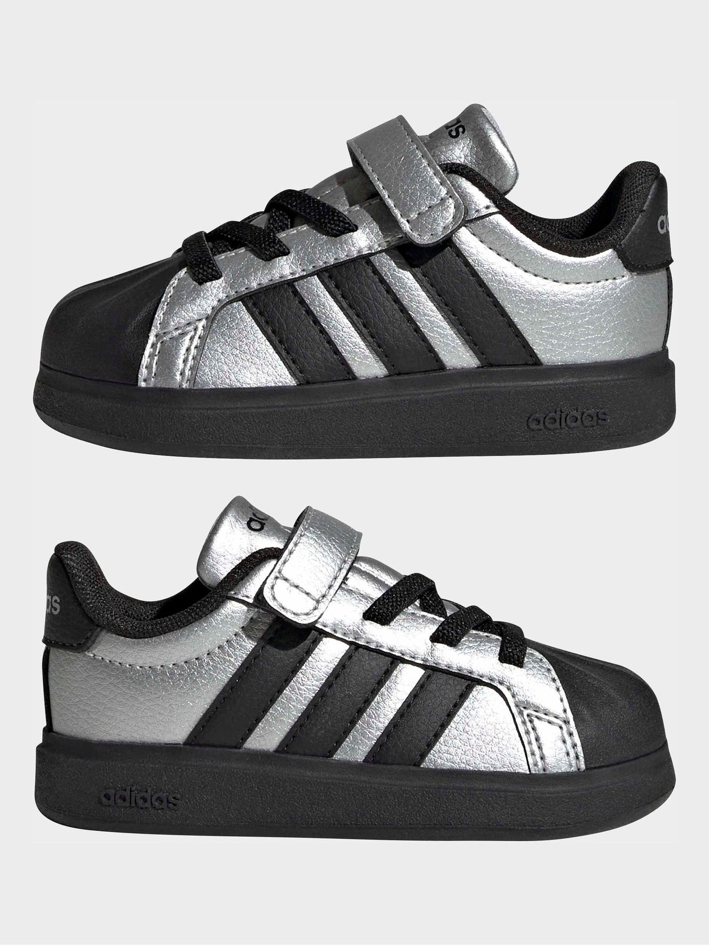 adidas Grey Streettalk Elastic Lace Infant Trainers image 3