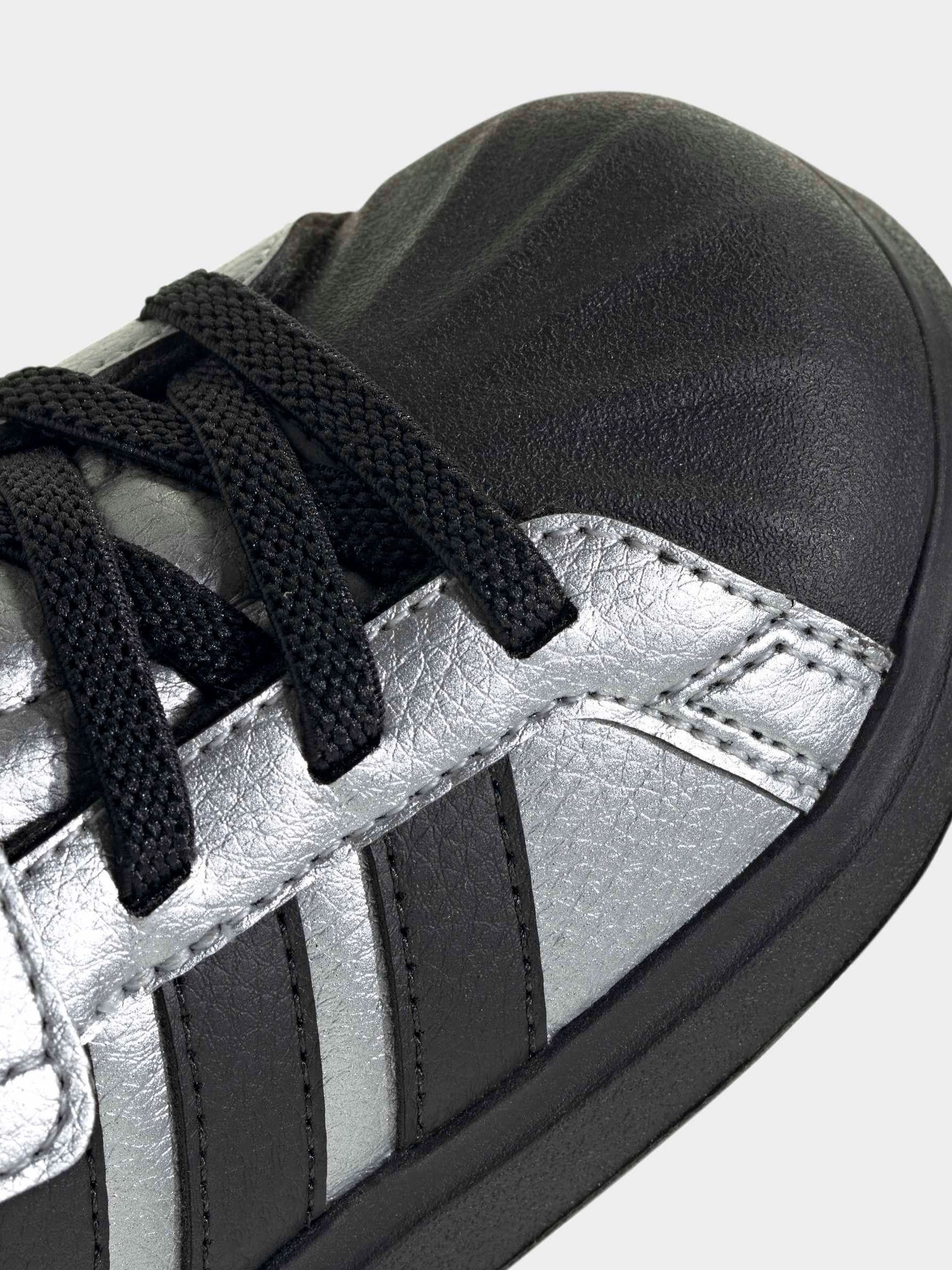 adidas Grey Streettalk Elastic Lace Infant Trainers image 7