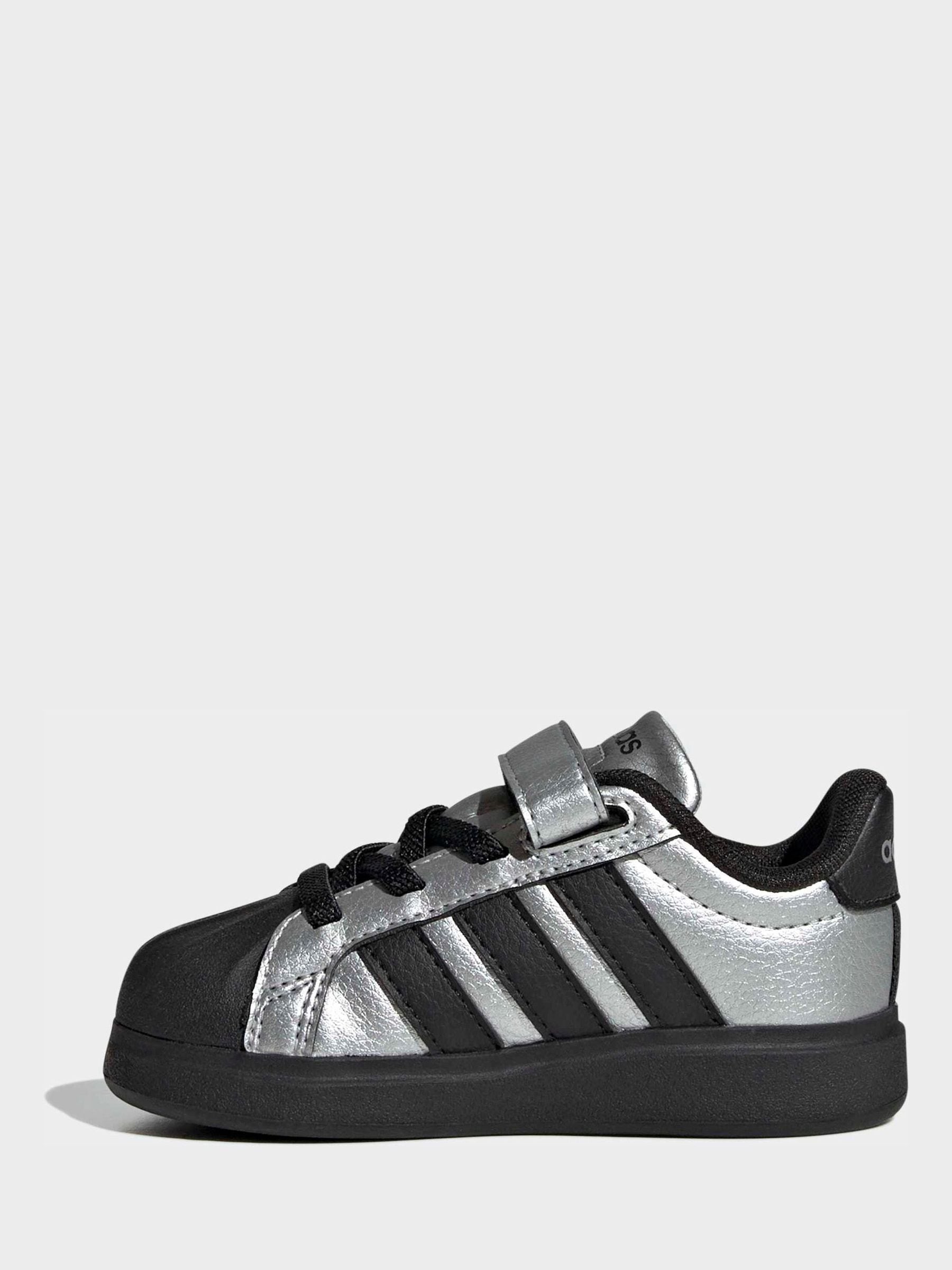adidas Grey Streettalk Elastic Lace Infant Trainers image 8
