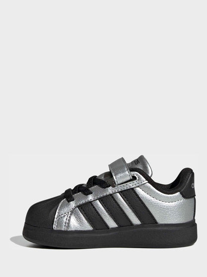adidas Grey Streettalk Elastic Lace Infant Trainers image 8