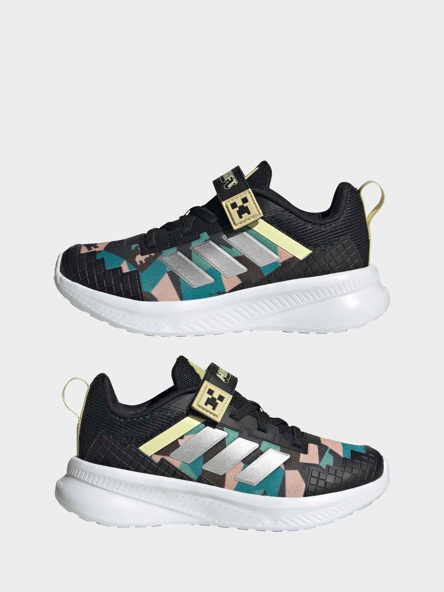 adidas Black Minecraft Fortarun El Trainers image 3