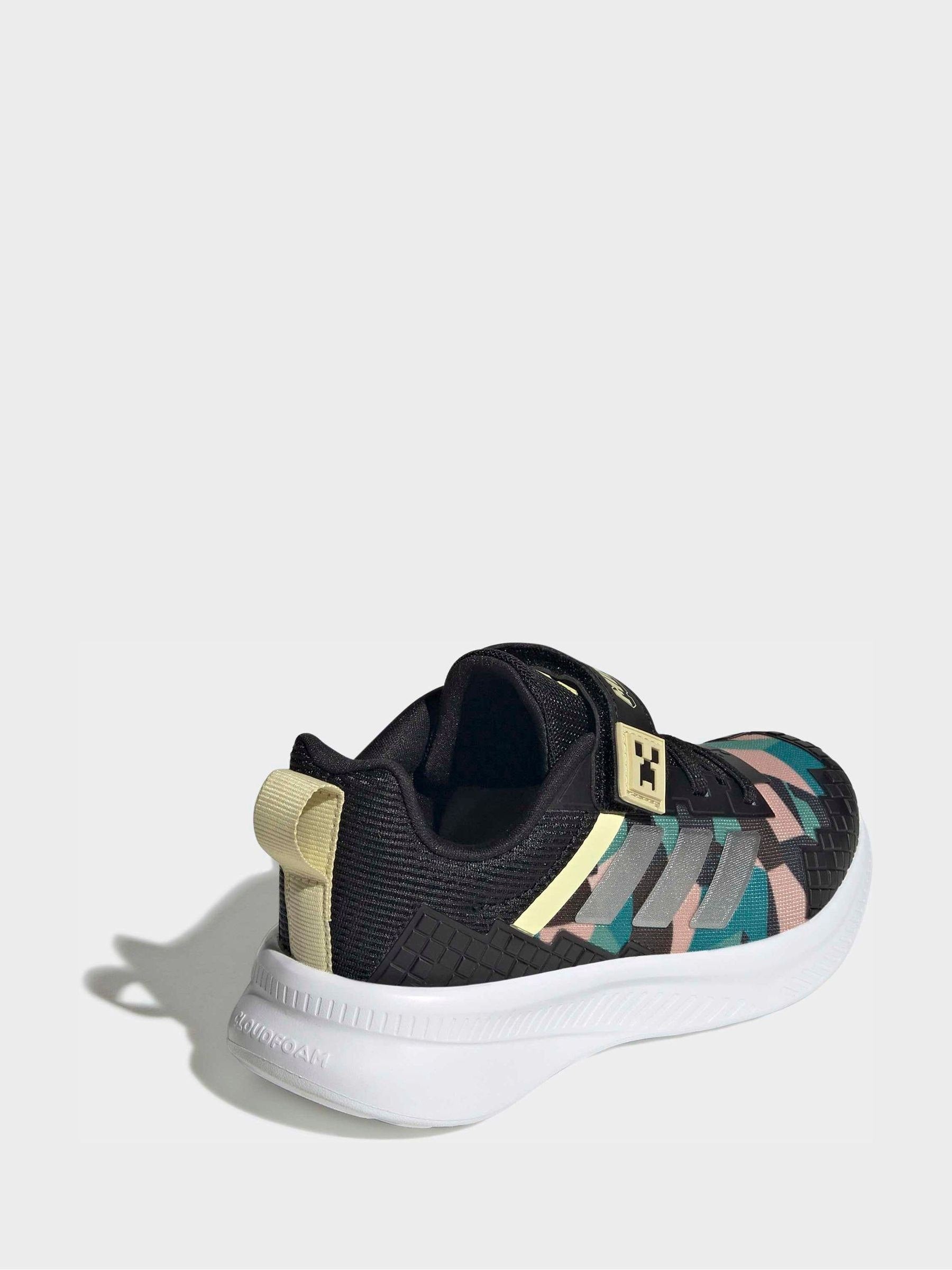 adidas Black Minecraft Fortarun El Trainers image 9