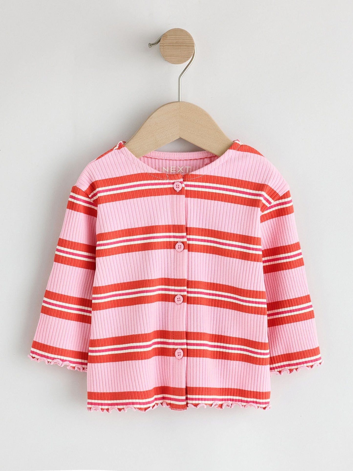 Dsiney Kidz - Green/Pink Long Sleeve Ribbed Cardigans 3 Pack (3mths-7yrs) image 2