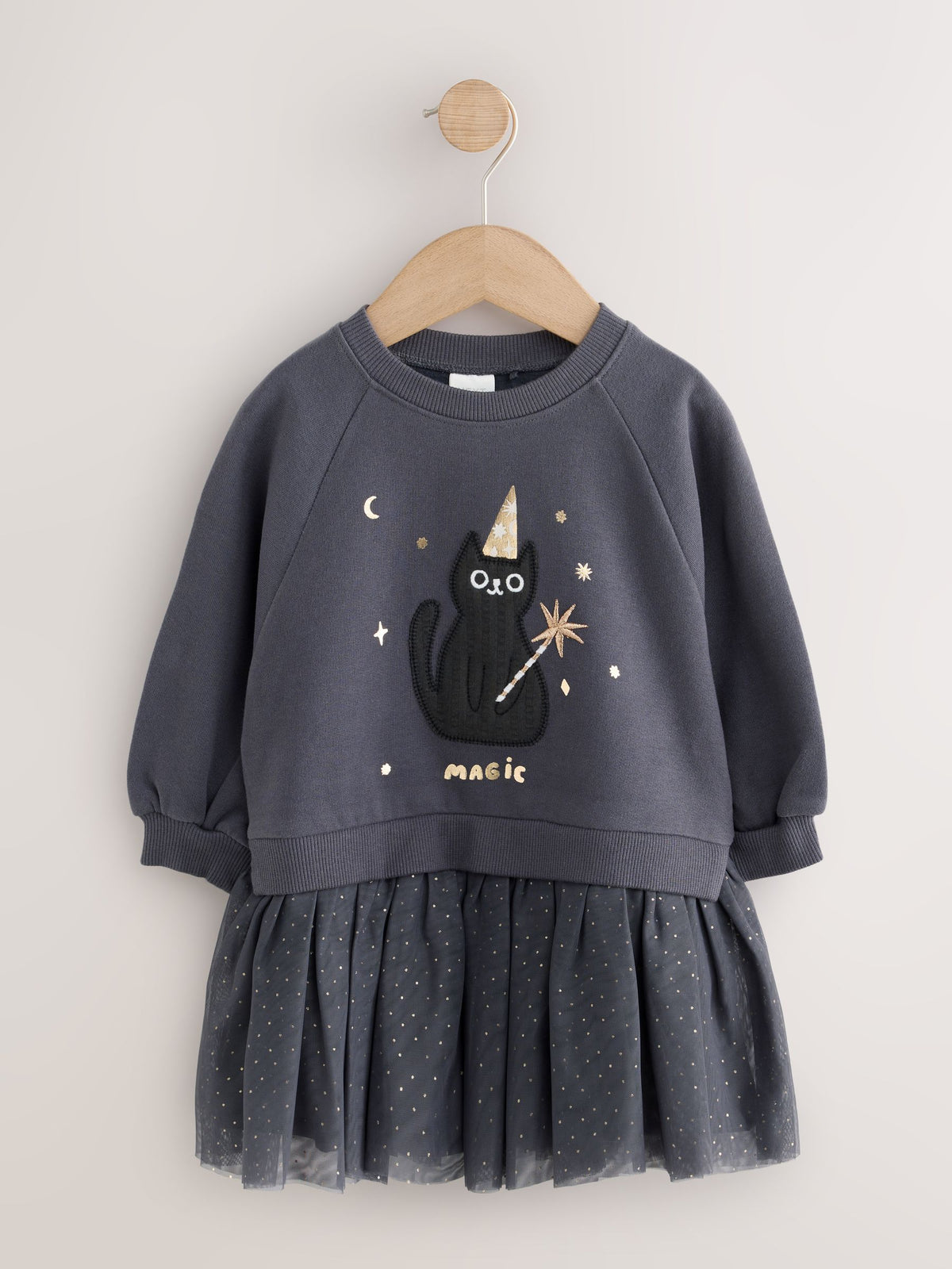 Dsiney Kidz - Black Cat Long Sleeve Sweat Mesh Dress (3mths-7yrs) image 5