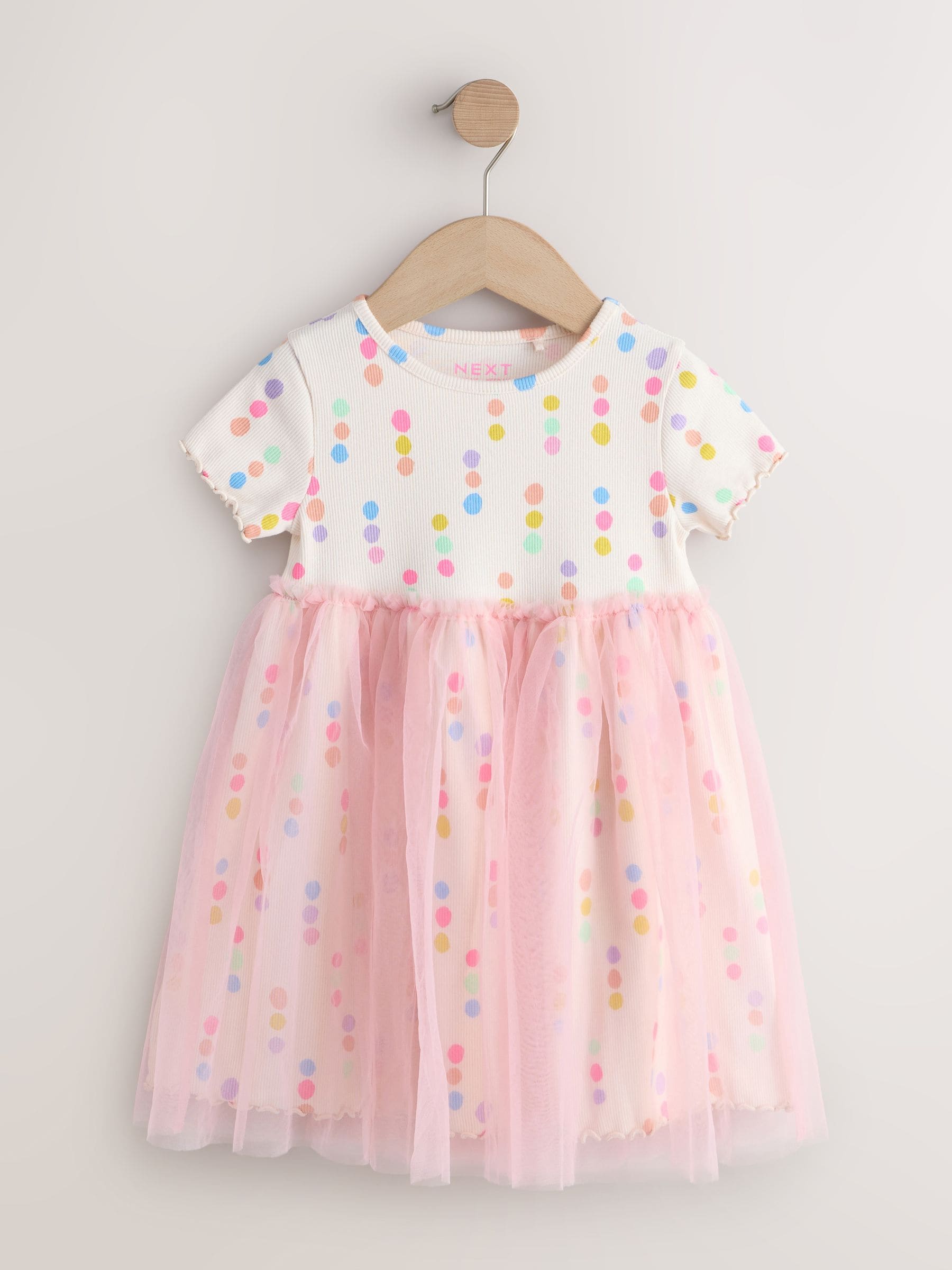 Rainbow Spot Mesh Skirt Dress (3mths-7yrs) image 4