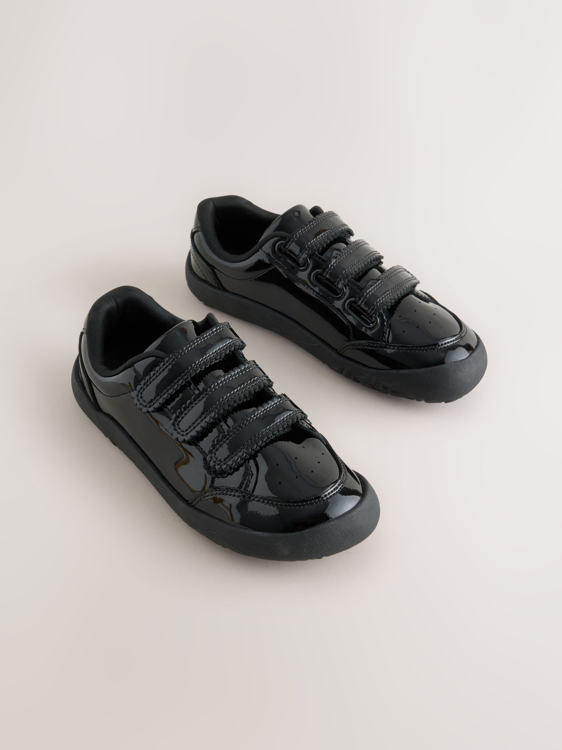 Black Patent Leather Barefoot Trainers image 1