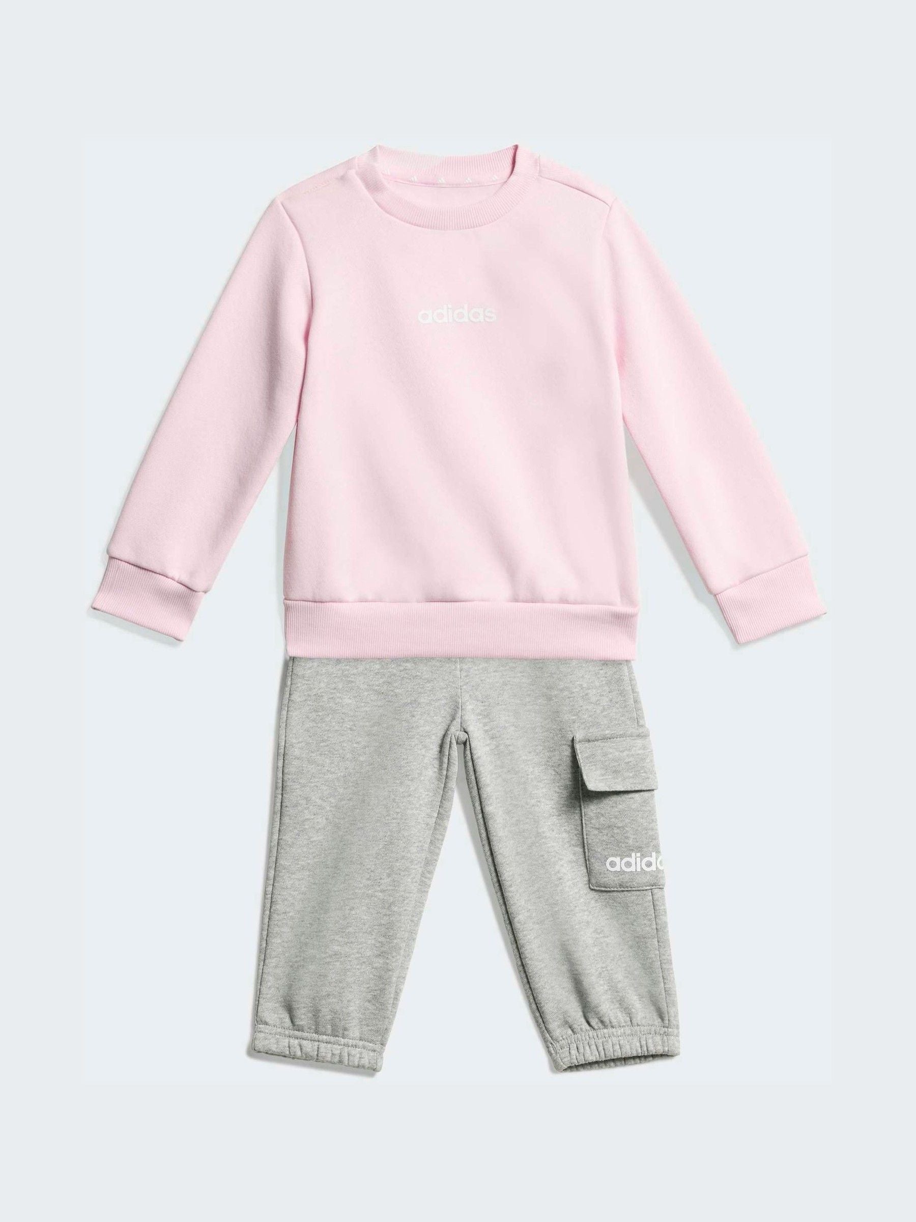 adidas Pink Sweat Top & Joggers Set image 1