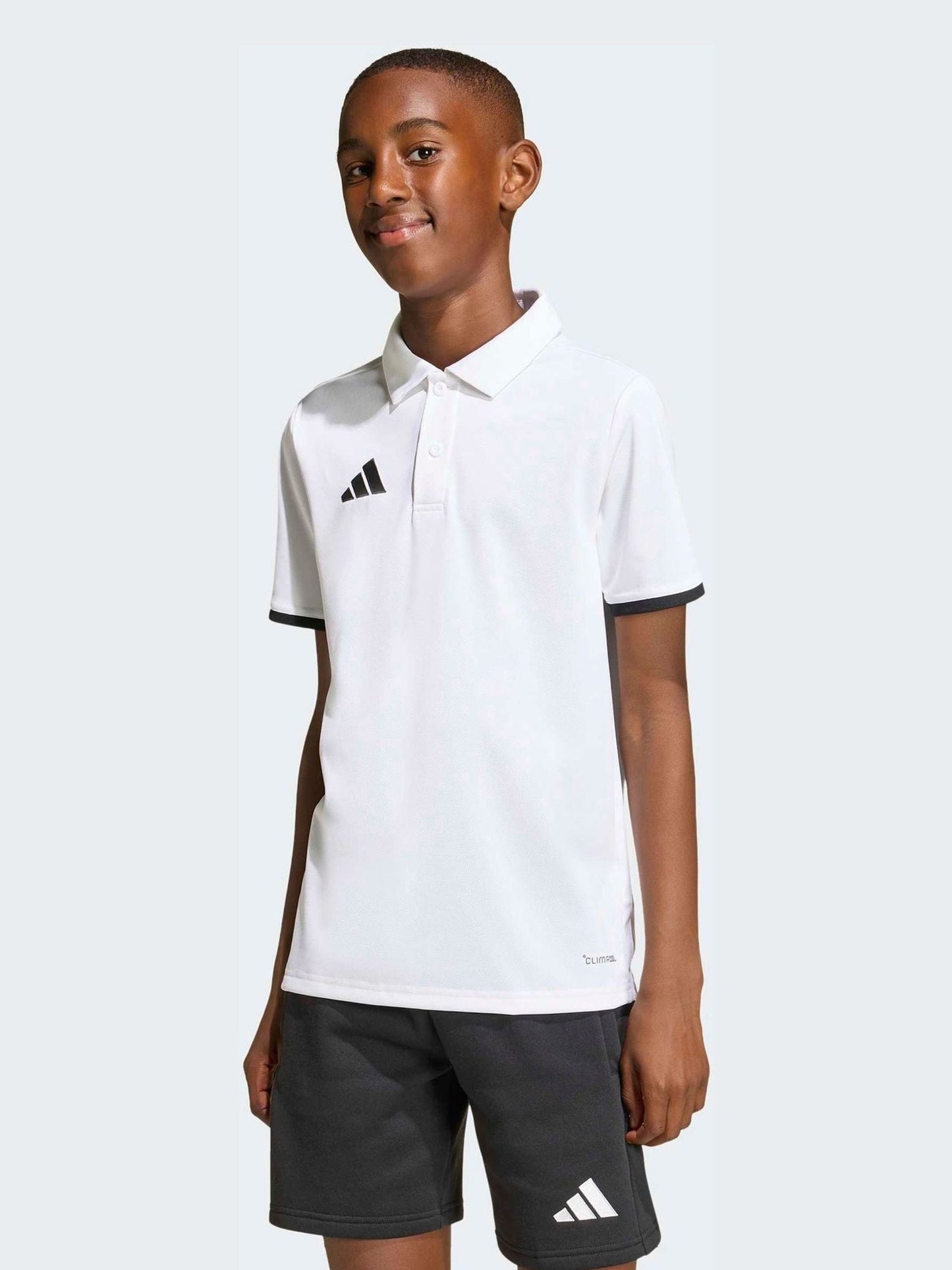 Dsiney Kidz - adidas White Entrada 26 Kids Polo Shirt image 1