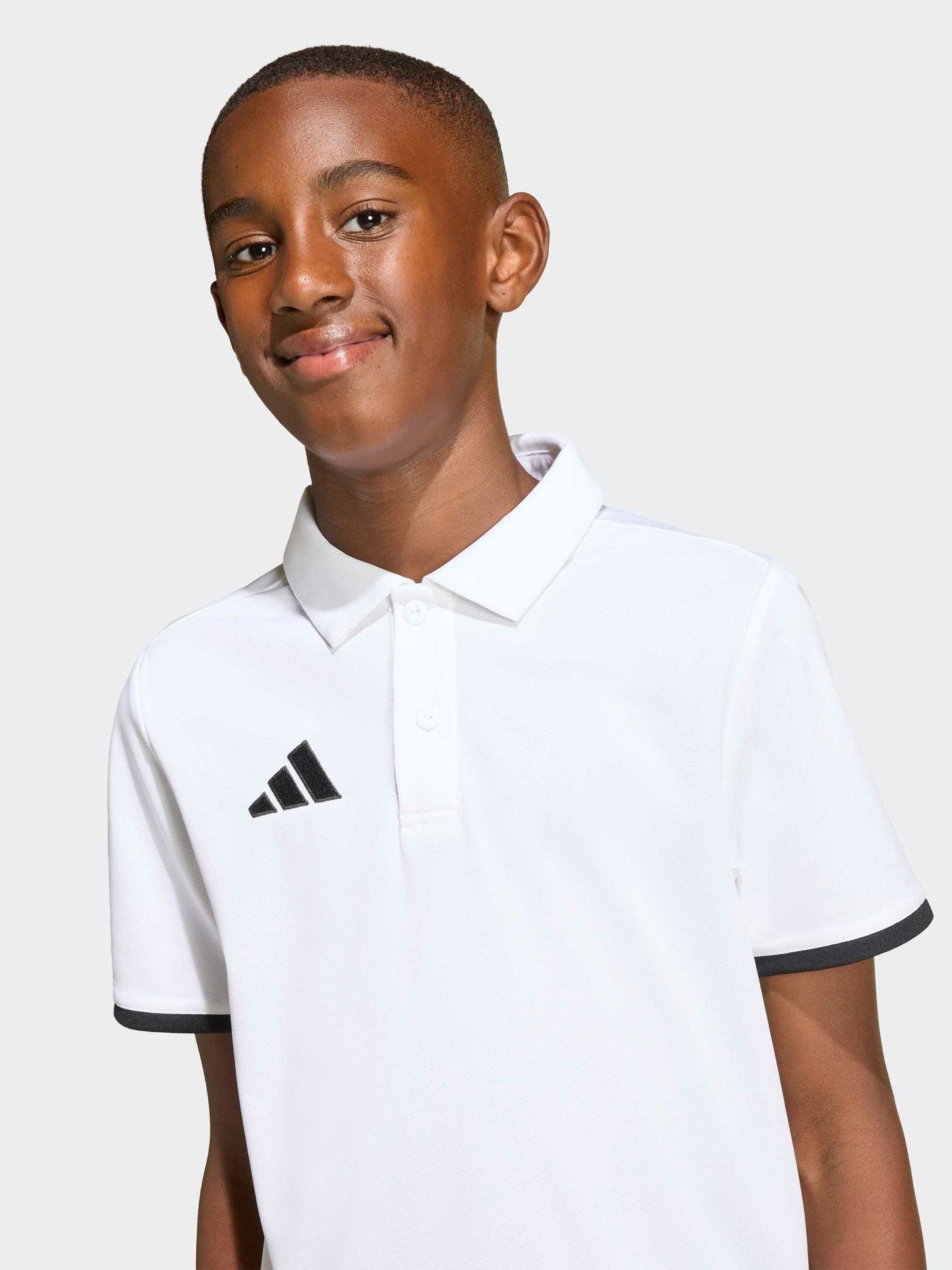 Dsiney Kidz - adidas White Entrada 26 Kids Polo Shirt image 4