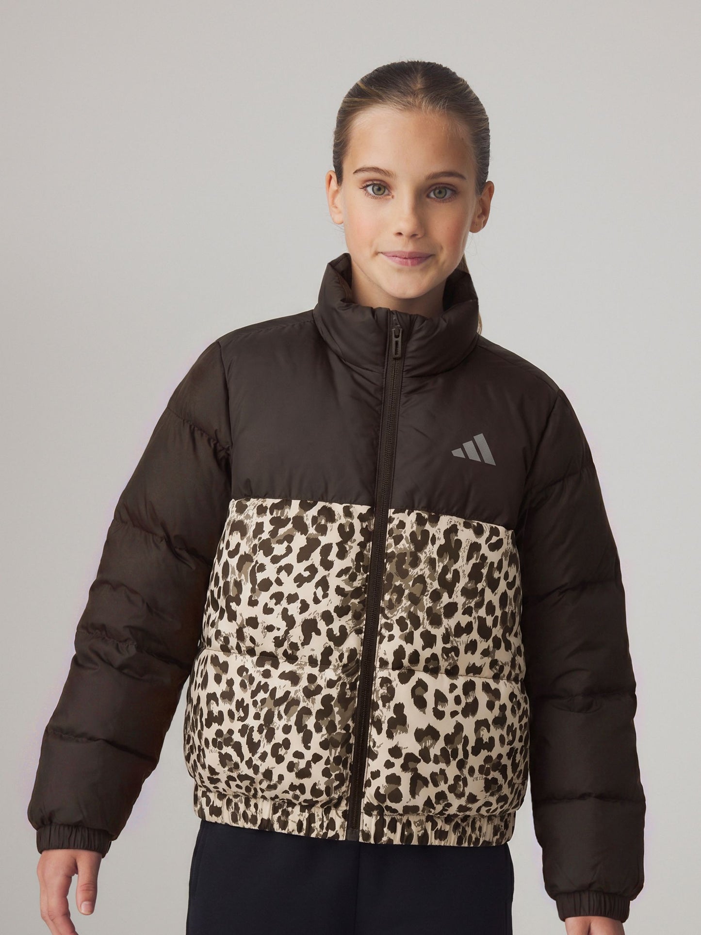 Dsiney Kidz - adidas Brown/Animal Junior Synthetic Down AllOver Print Jacket image 1