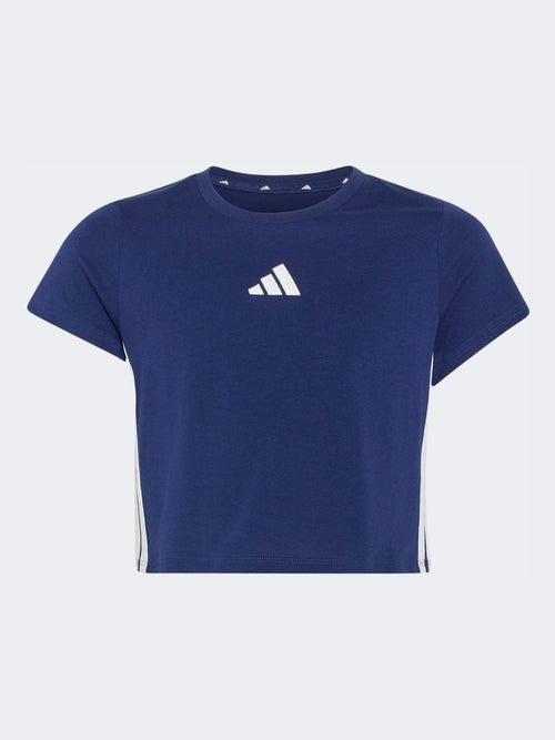 Dsiney Kidz - adidas Blue 3-Stripes Essentials Baby T-Shirt image 1