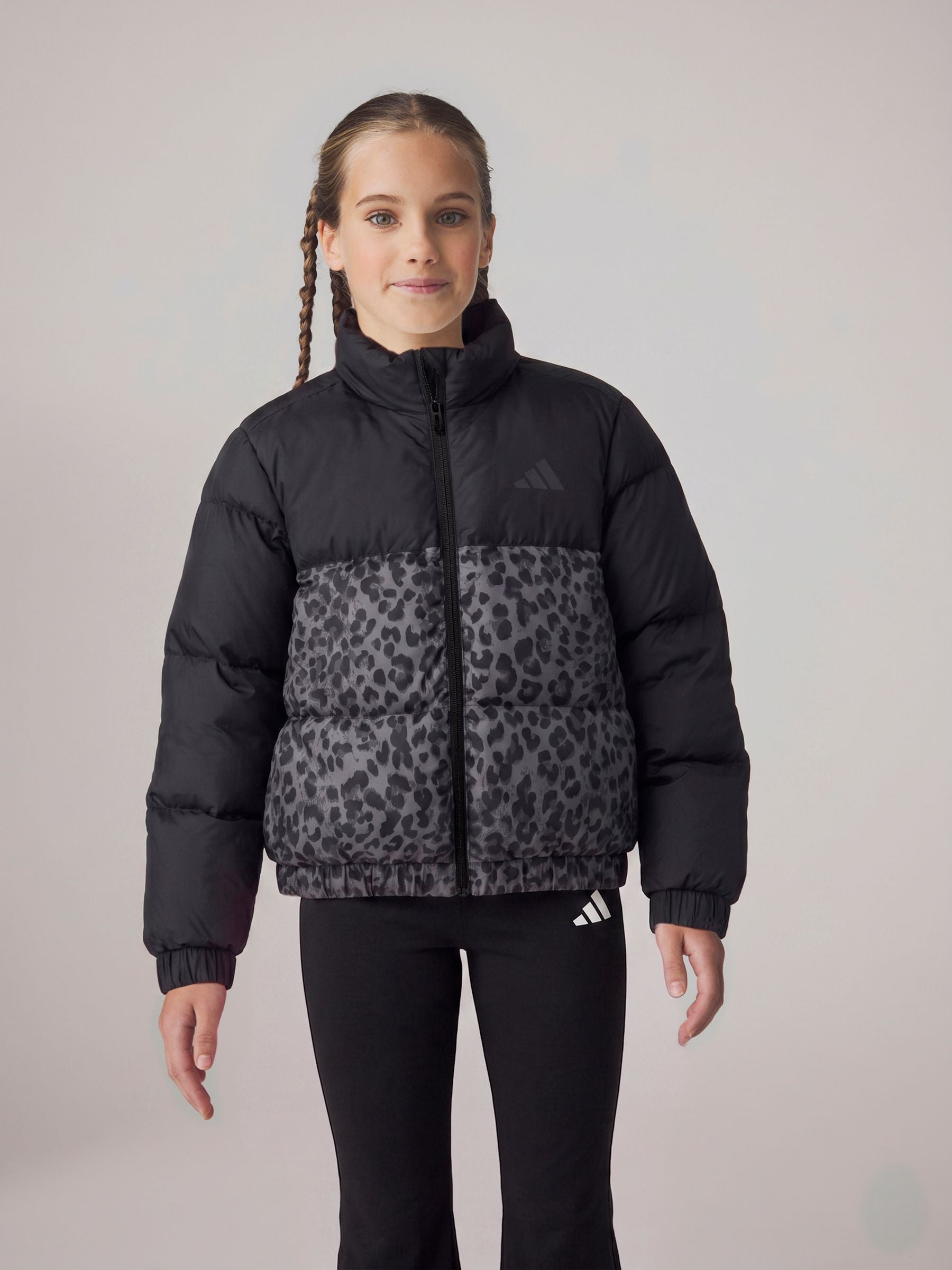 Dsiney Kidz - adidas Black/Animal Junior Synthetic Down AllOver Print Jacket image 1