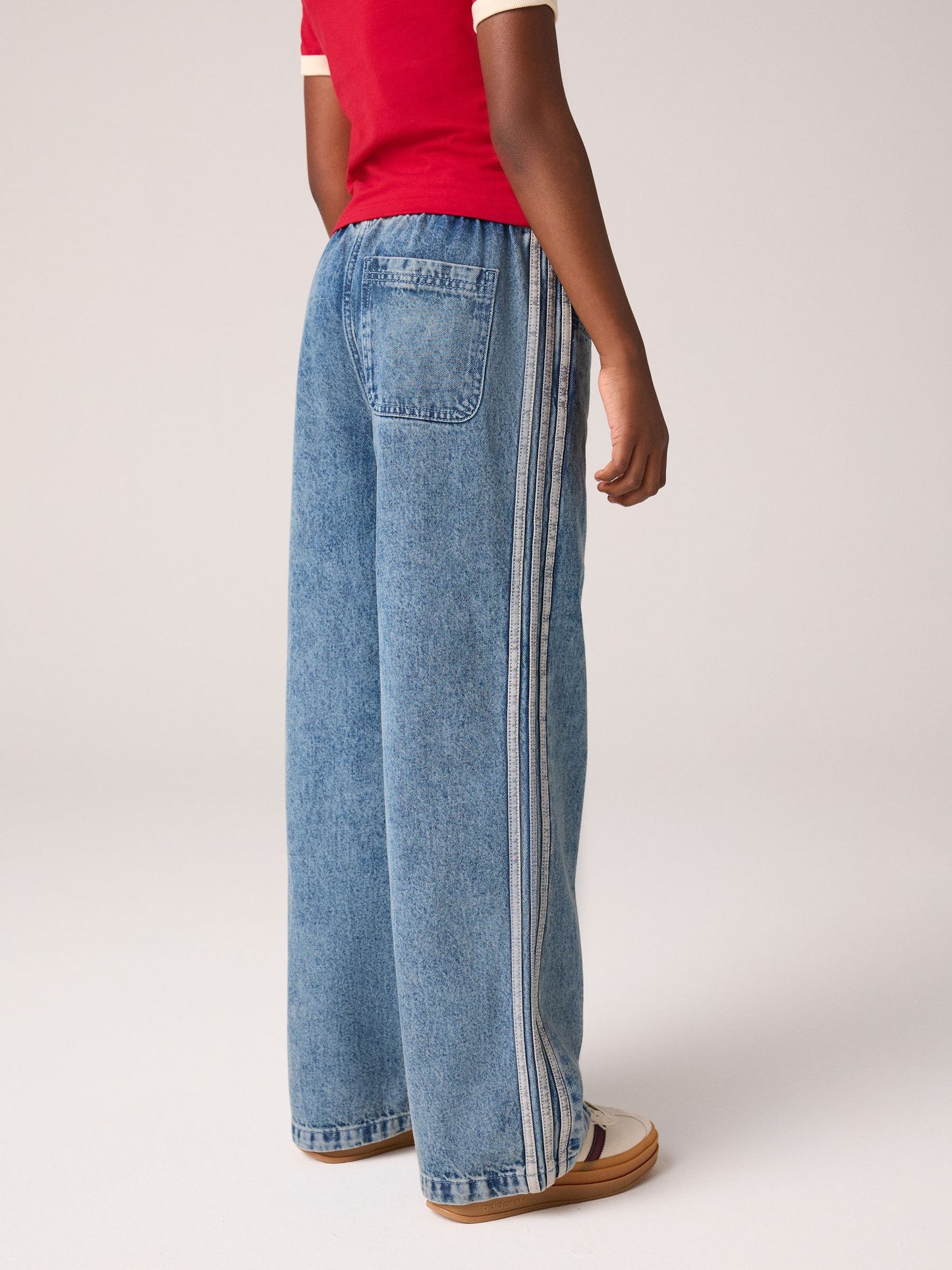 Dsiney Kidz - adidas Originals Blue Wide Leg Denim Jeans image 3