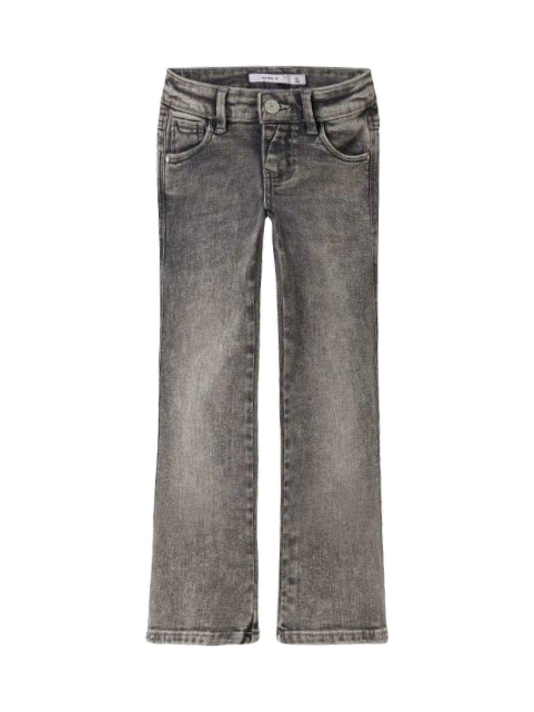 Dsiney Kidz - Name It Dark Grey Girls Flare Jeans With Adjustable Waist image 1