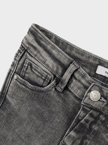Dsiney Kidz - Name It Dark Grey Girls Flare Jeans With Adjustable Waist image 3