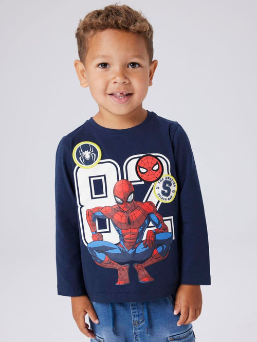 Name It Blue Spiderman Long Sleeve T-Shirt image 1