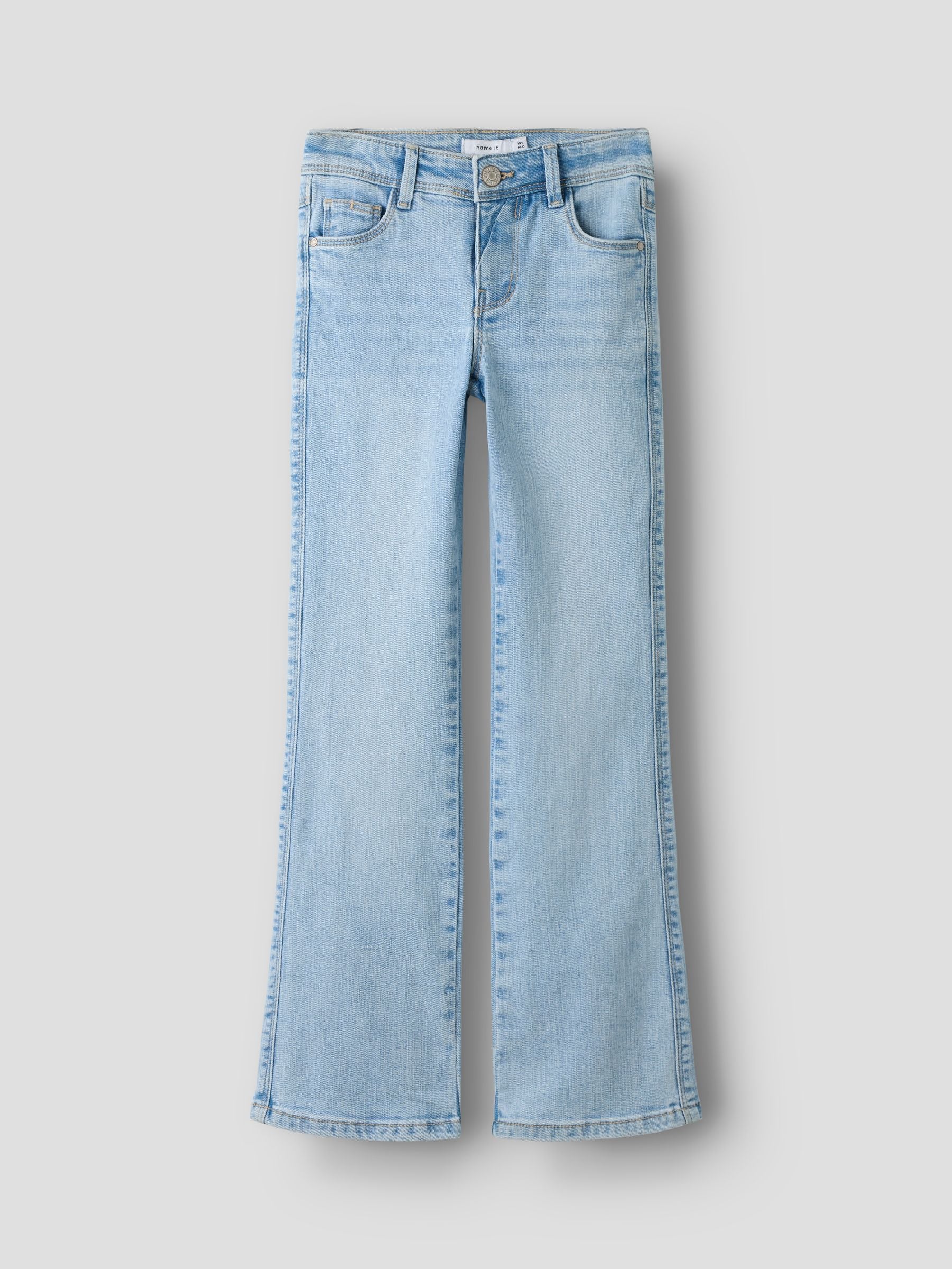 Dsiney Kidz - Name It Sky Blue Girls Flare Jeans With Adjustable Waist image 1