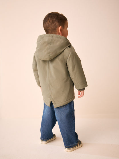 Dsiney Kidz - Green Waterproof Borg Lined Parka (3mths-7yrs) image 3