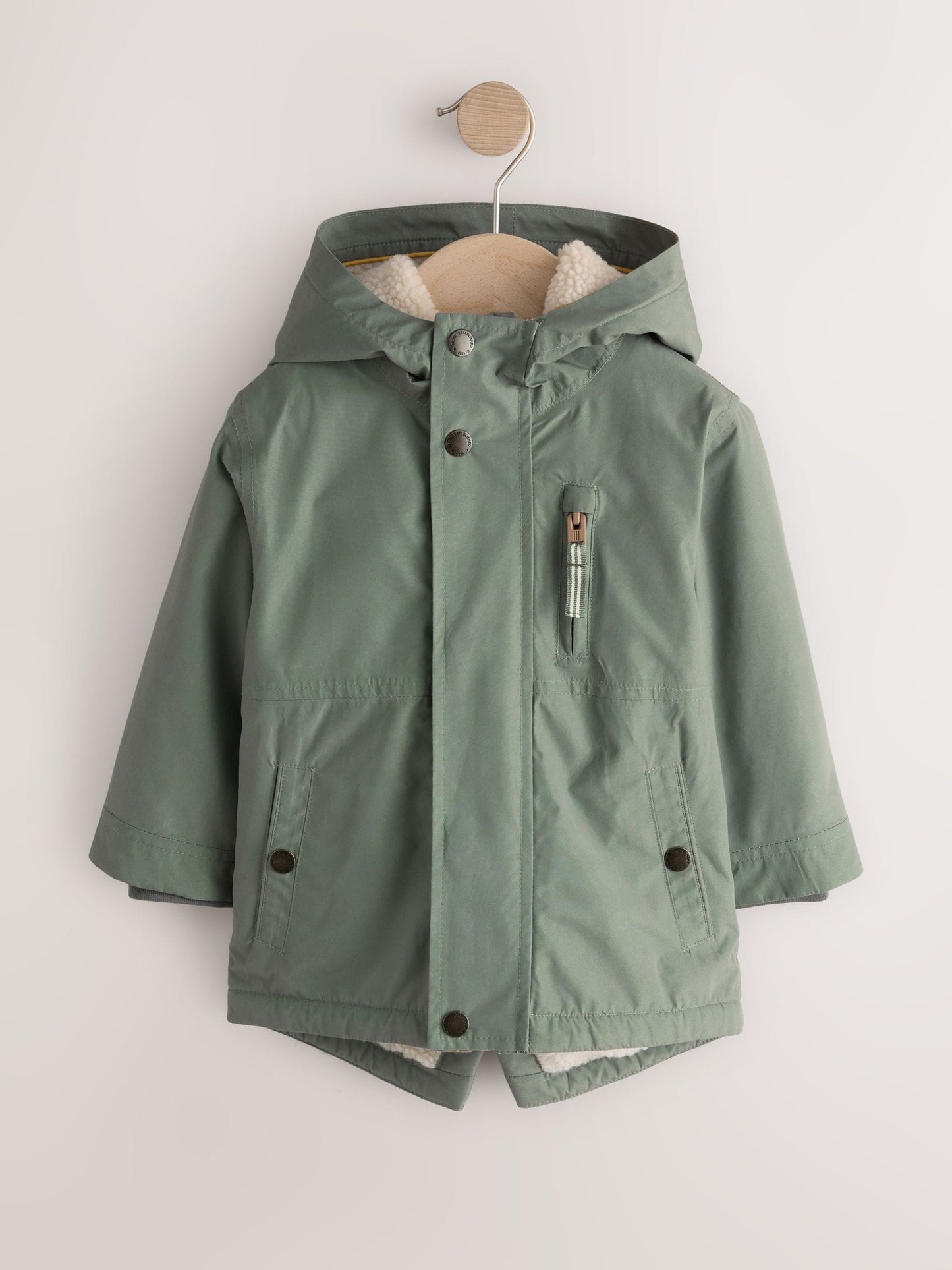 Dsiney Kidz - Green Waterproof Borg Lined Parka (3mths-7yrs) image 6