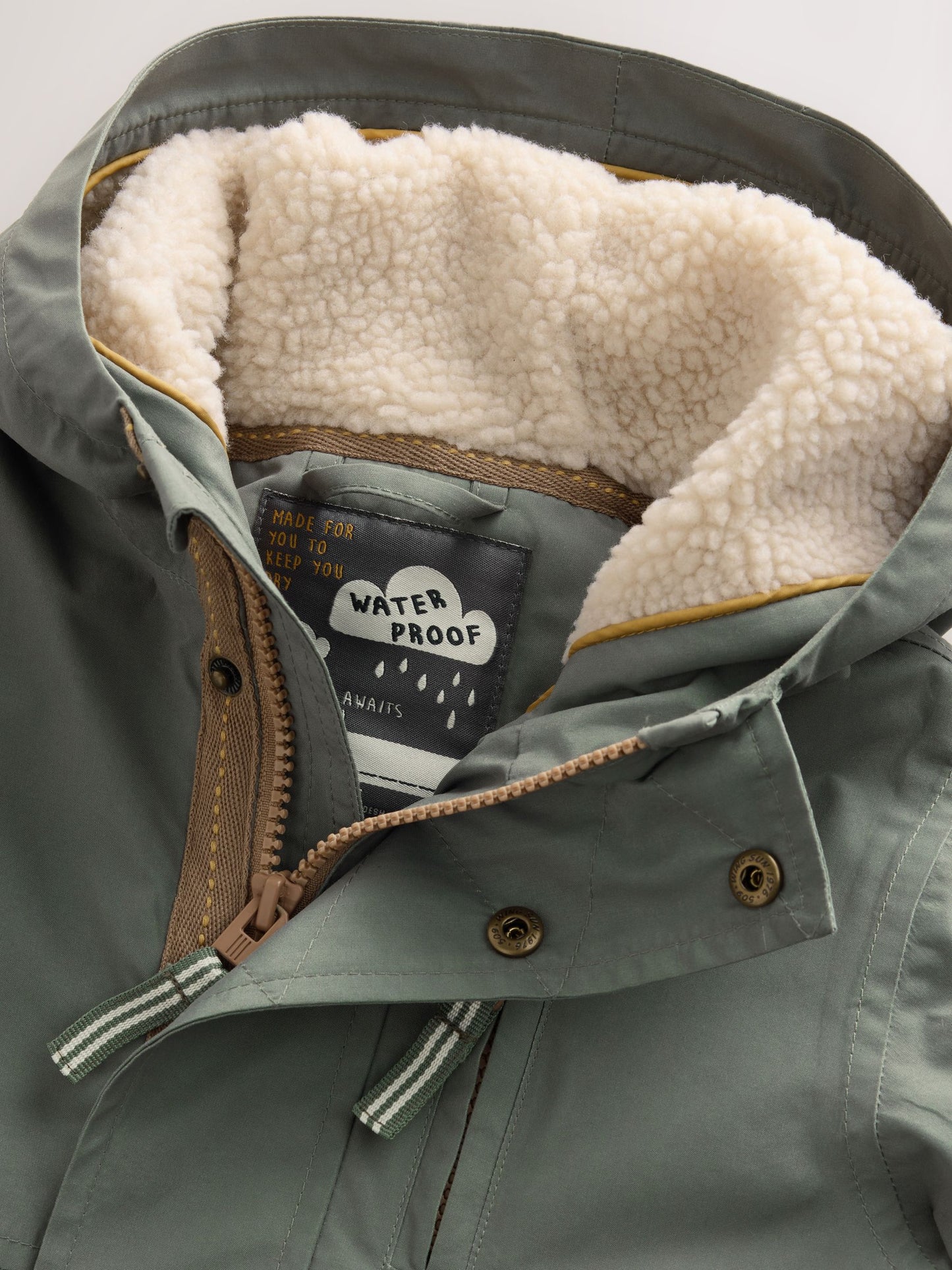 Dsiney Kidz - Green Waterproof Borg Lined Parka (3mths-7yrs) image 9