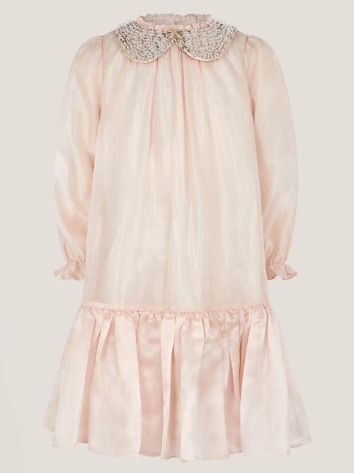 Monsoon Gold Nicolette Beaded Collar Party Dress image 1