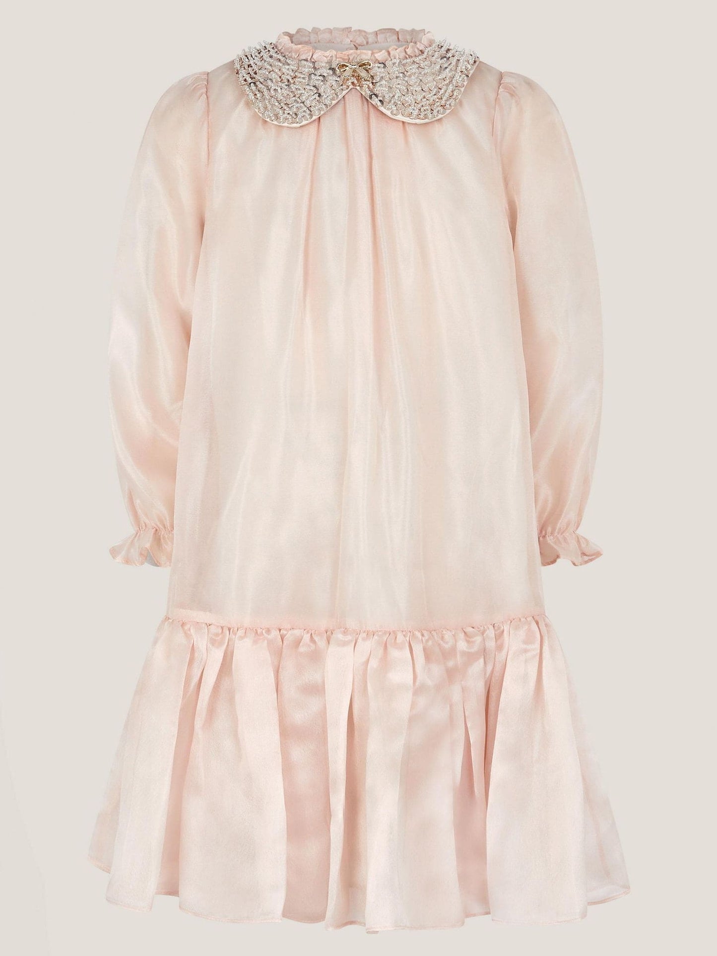 Monsoon Gold Nicolette Beaded Collar Party Dress image 1