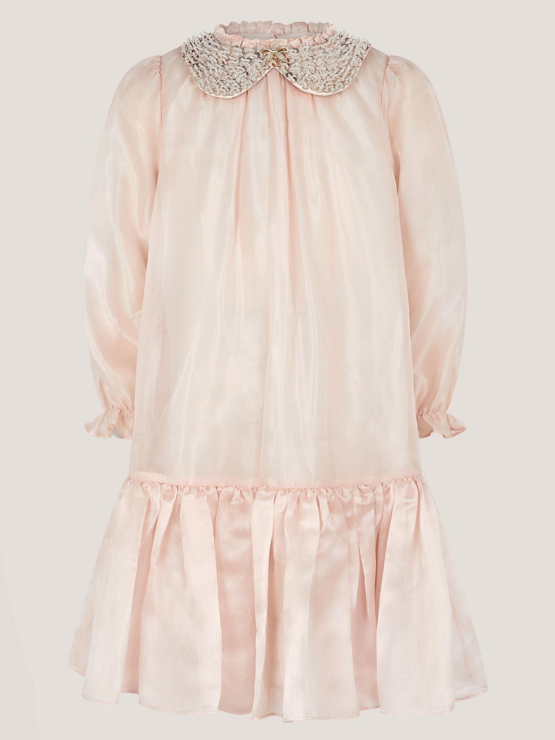 Monsoon Gold Nicolette Beaded Collar Party Dress image 1