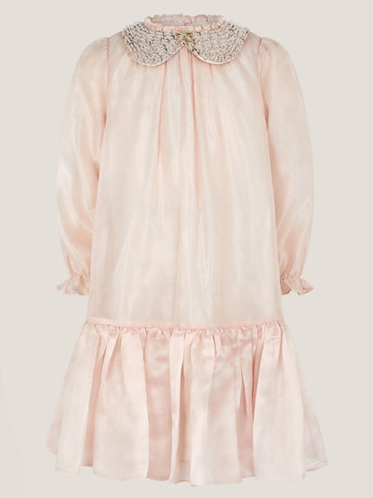 Monsoon Gold Nicolette Beaded Collar Party Dress image 1