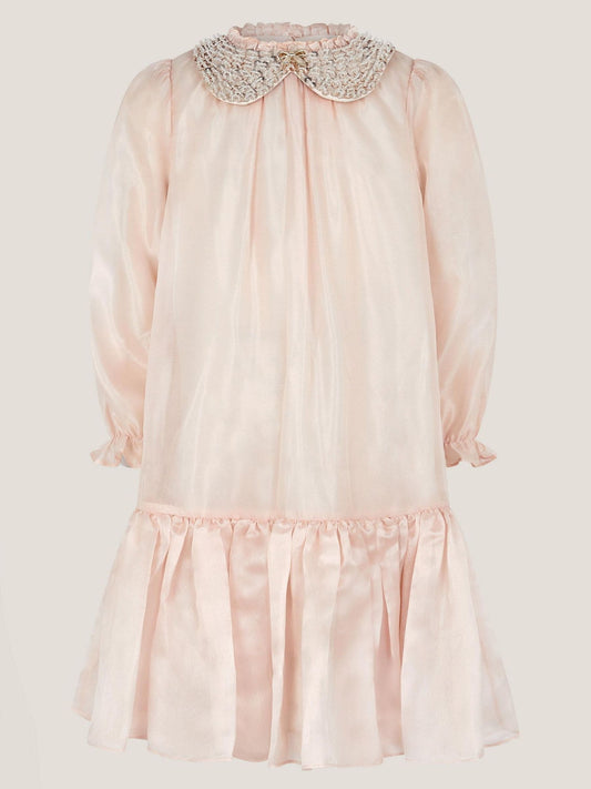 Monsoon Gold Nicolette Beaded Collar Party Dress image 1