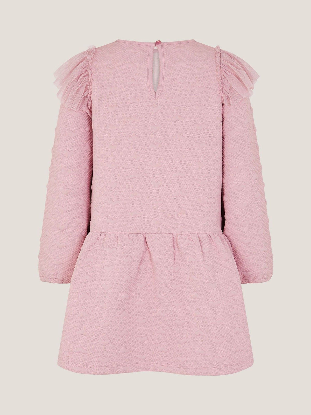 Monsoon Pink Sequin Heart Quilted Sweatshirt Dress - image 2
