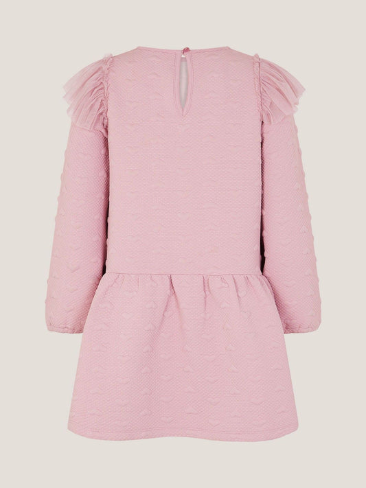 Monsoon Pink Sequin Heart Quilted Sweatshirt Dress - image 2