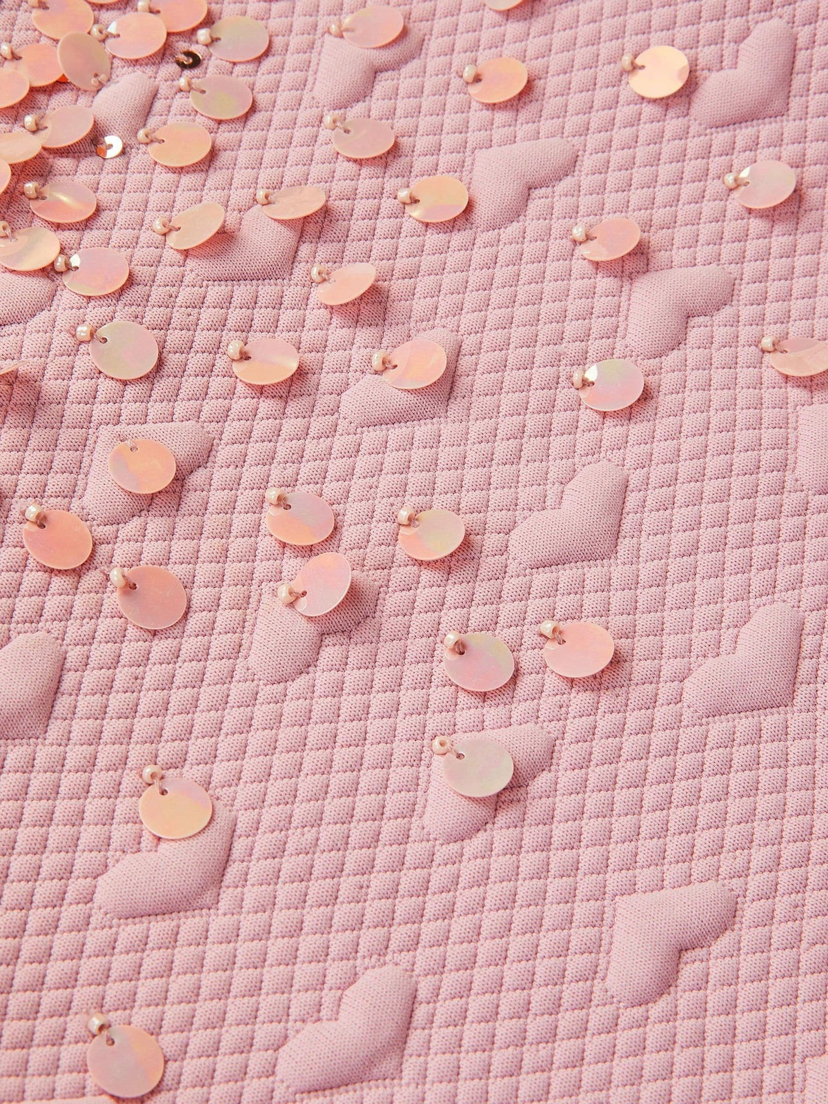 Monsoon Pink Sequin Heart Quilted Sweatshirt Dress - image 3