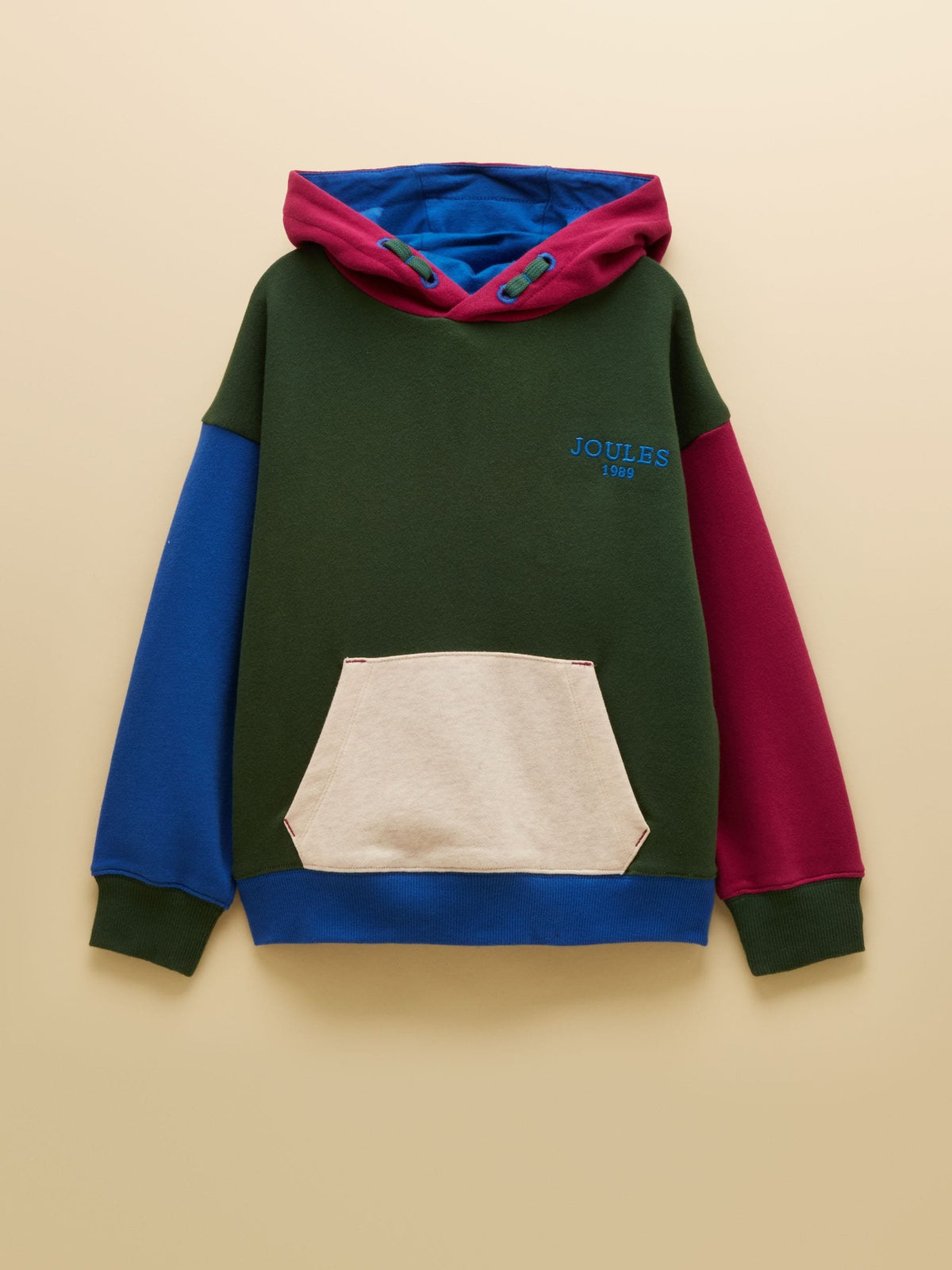 Dsiney Kidz - Joules Kids' Parkside Green Colourblock Hoodie image 1