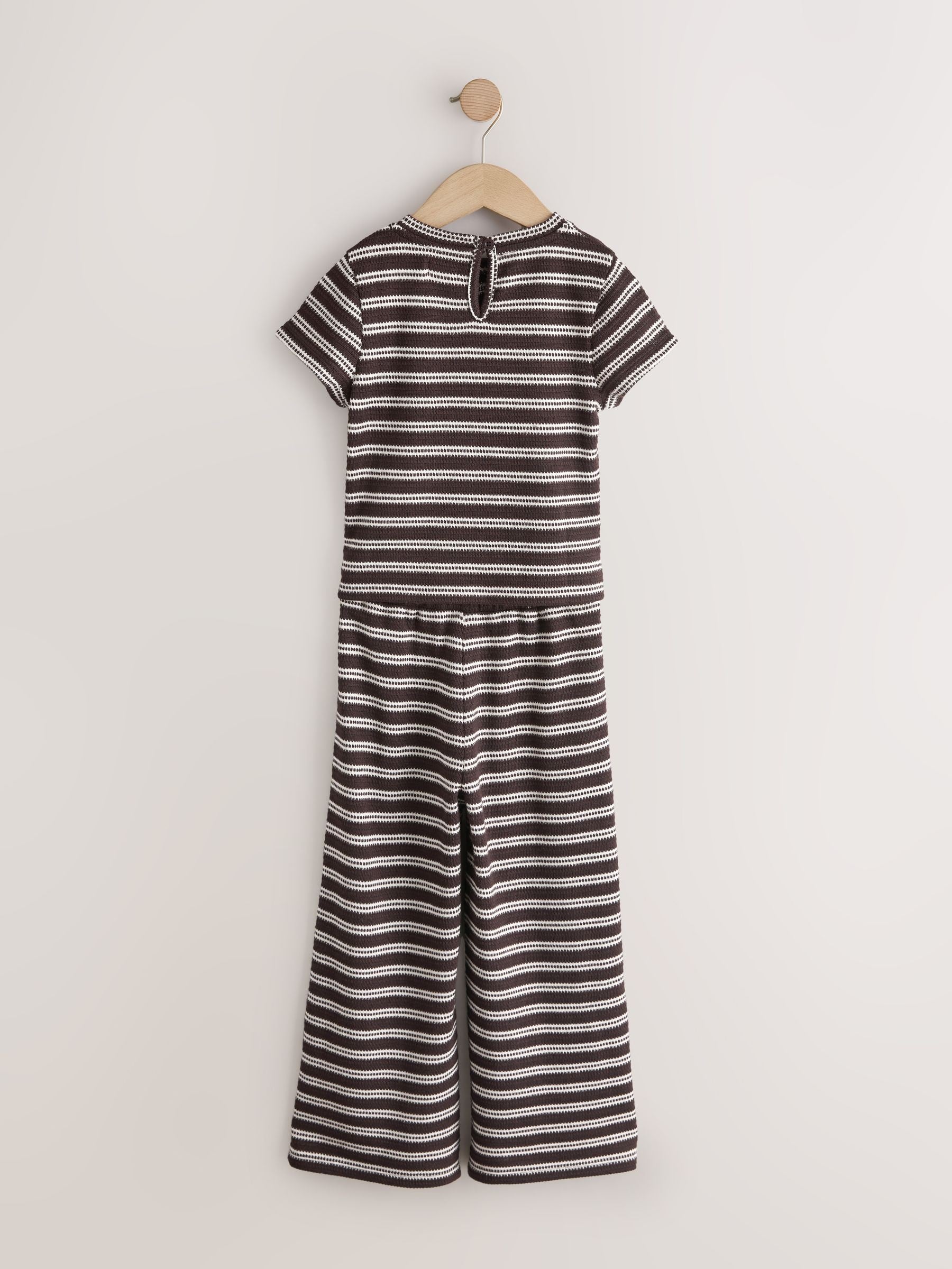 Dsiney Kidz - Chocolate Brown Stripe Wrap Top And Wide Leg Set (3-16yrs) image 6