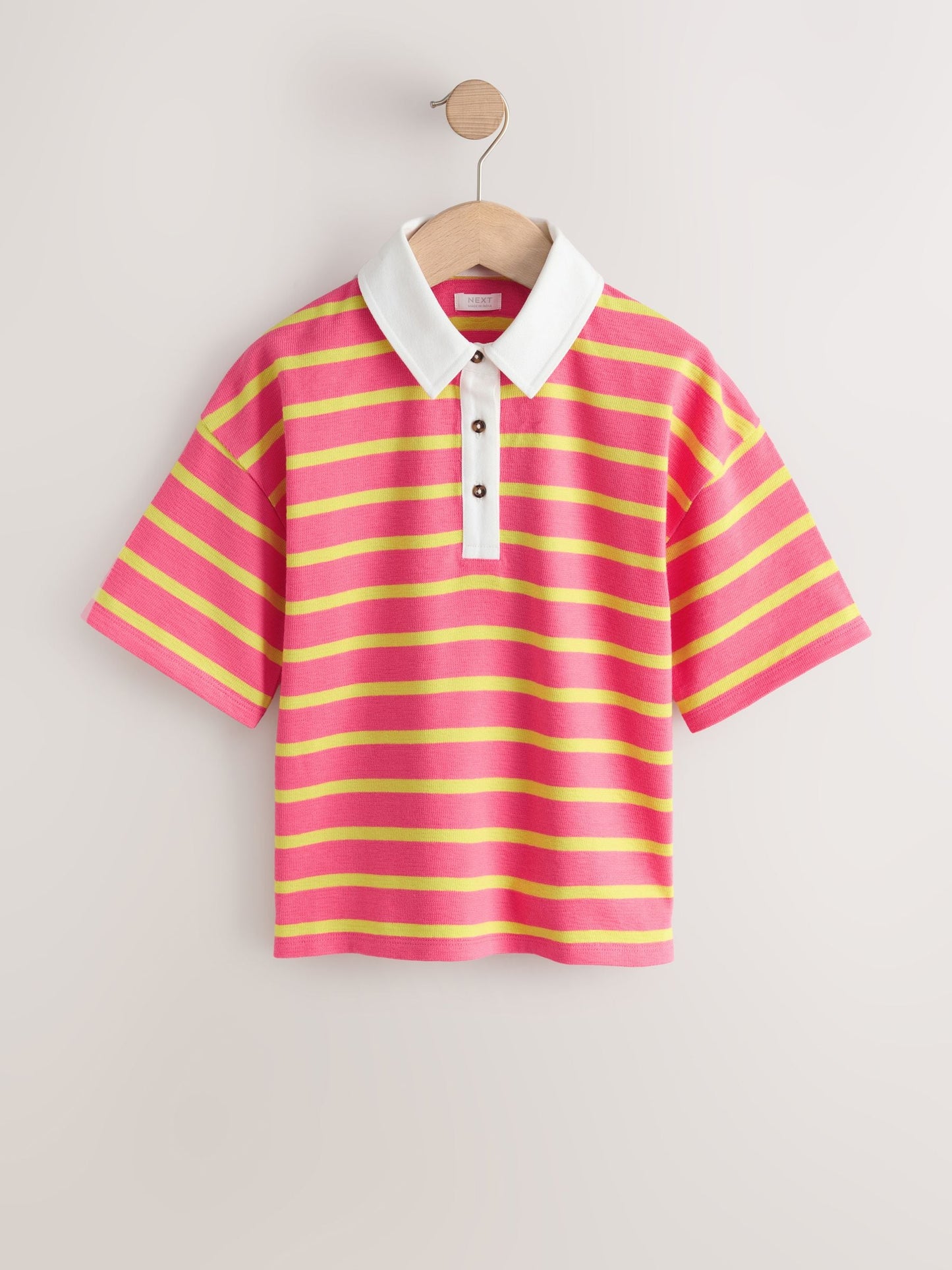Dsiney Kidz - Bright Pink Stripe Short Sleeve Rugby Top (3-16yrs) image 5