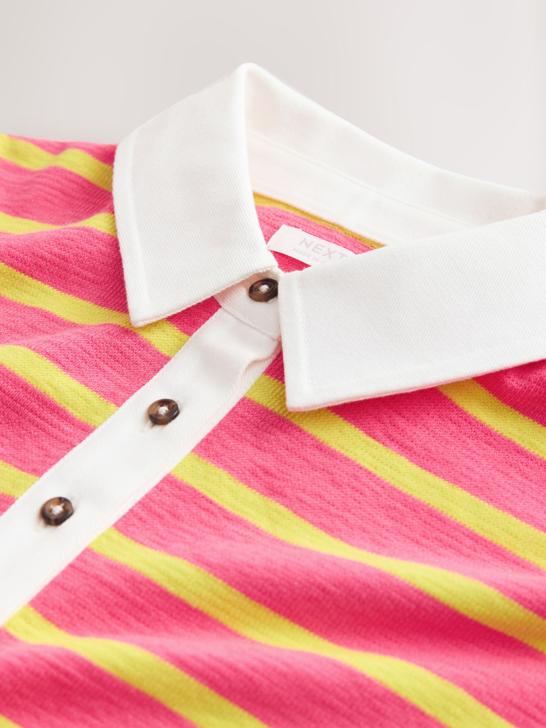 Dsiney Kidz - Bright Pink Stripe Short Sleeve Rugby Top (3-16yrs) image 7