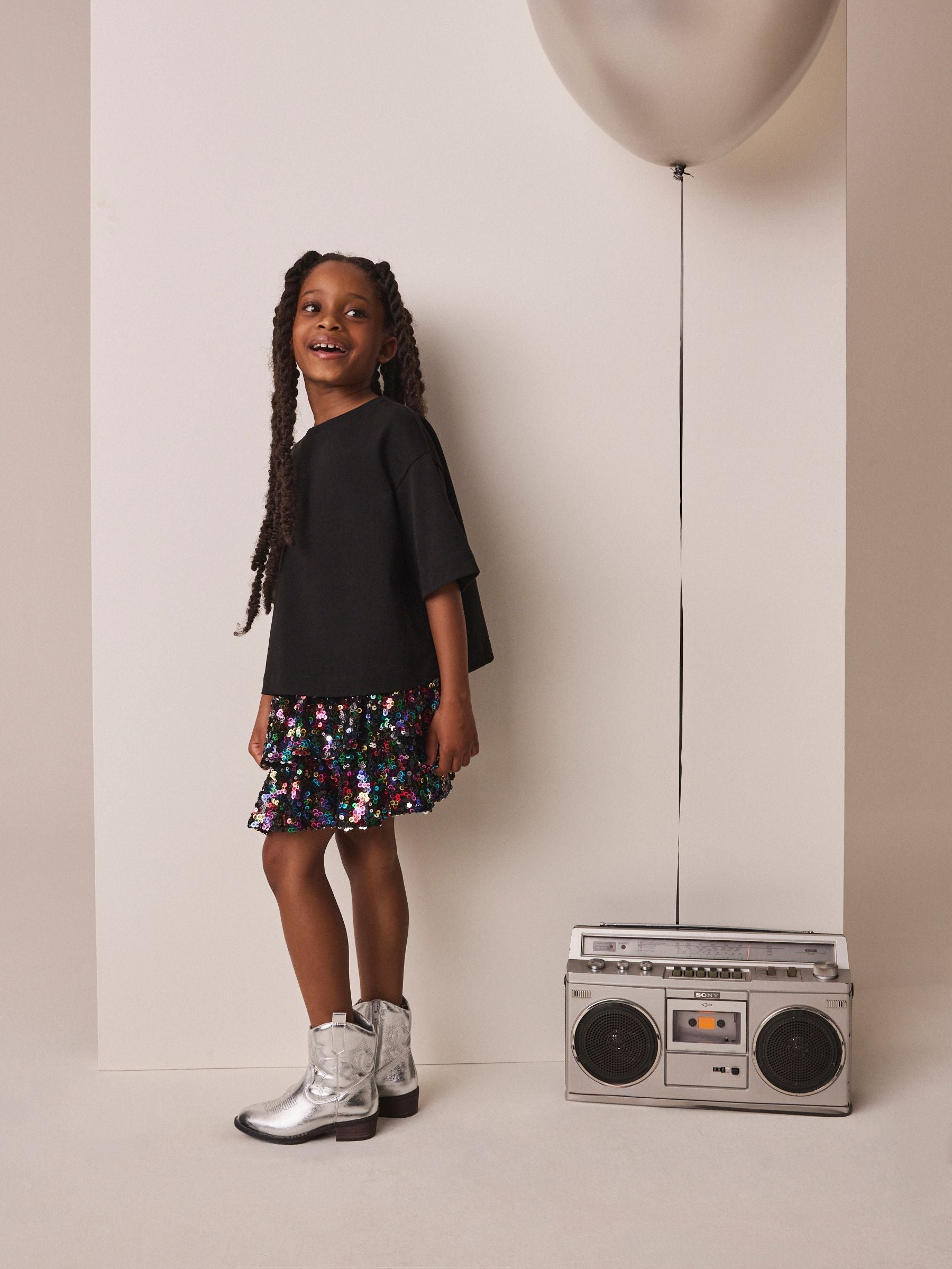 Dsiney Kidz - Multi Sequin Tiered Rara Skirt (3-16yrs) image 2