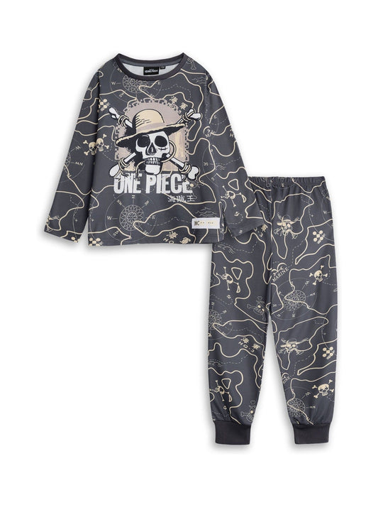 Vanilla Underground Grey One Piece Logo Long Sleeve Long Leg Pyjamas Set - image 1