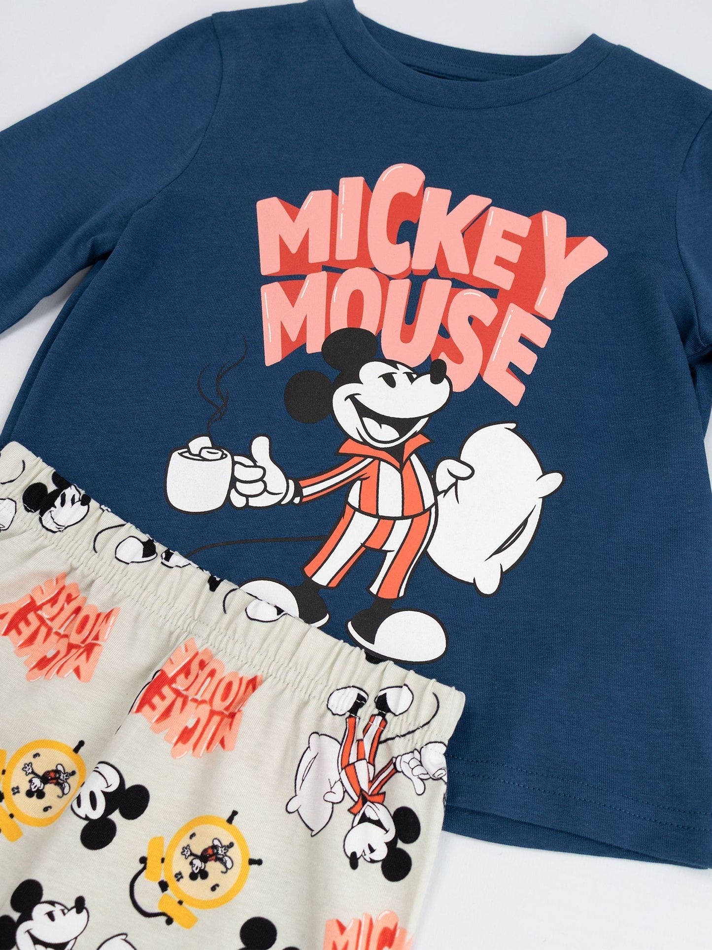 Dsiney Kidz - Vanilla Underground Blue Disney Mickey Mouse Cotton Long Sleeve Leg Pyjamas Set image 4