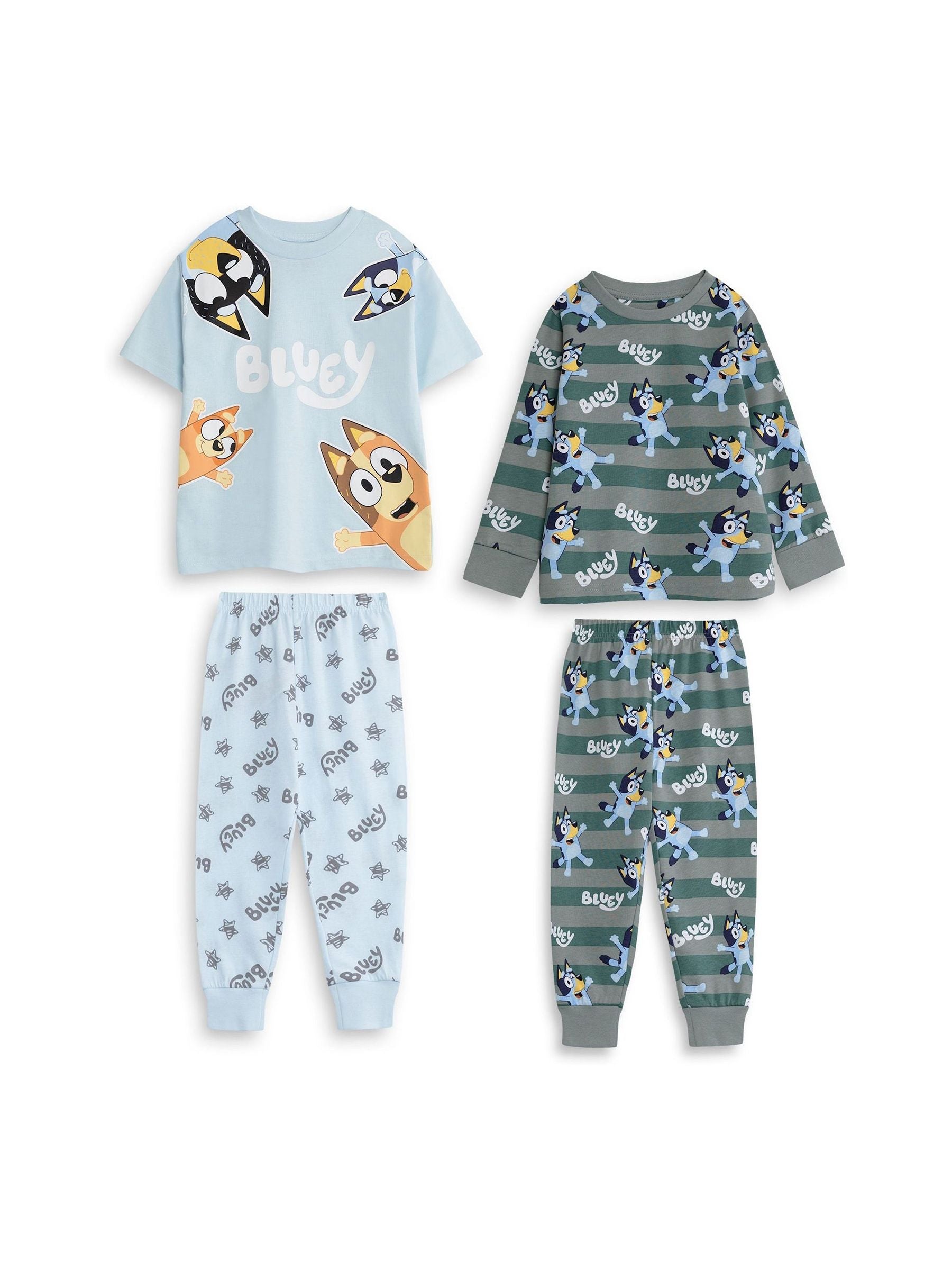 Dsiney Kidz - Vanilla Underground Blue Bluey Cotton Long Leg Pyjamas Set Multi Pack of 2 image 1