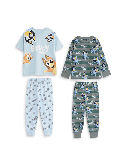 Dsiney Kidz - Vanilla Underground Blue Bluey Cotton Long Leg Pyjamas Set Multi Pack of 2 image 1
