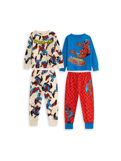 Dsiney Kidz - Vanilla Underground Blue Marvel Spiderman Cotton Long Sleeve Leg Pyjamas Set Multi Pack of 2 image 1