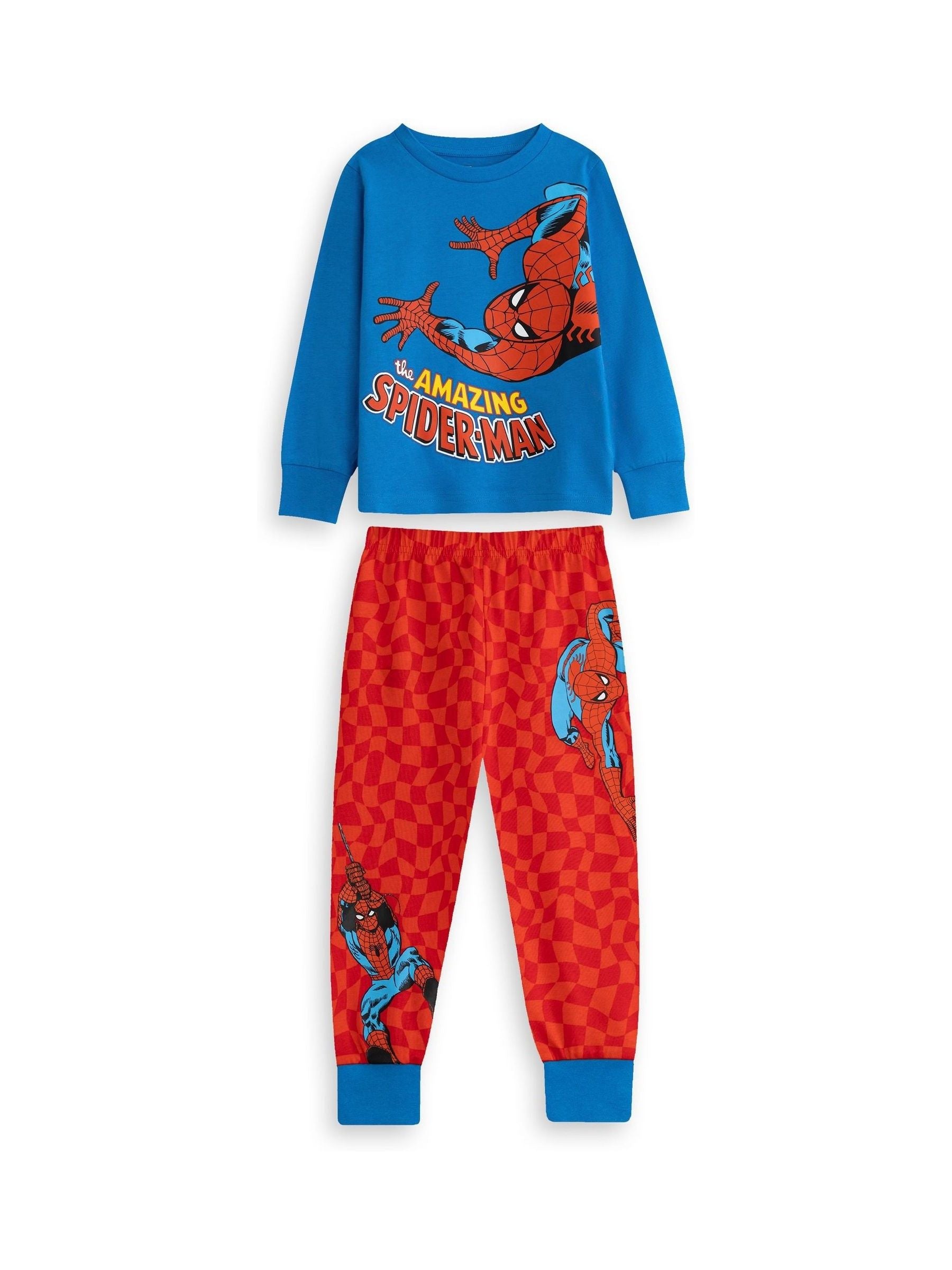 Dsiney Kidz - Vanilla Underground Blue Marvel Spiderman Cotton Long Sleeve Leg Pyjamas Set Multi Pack of 2 image 2