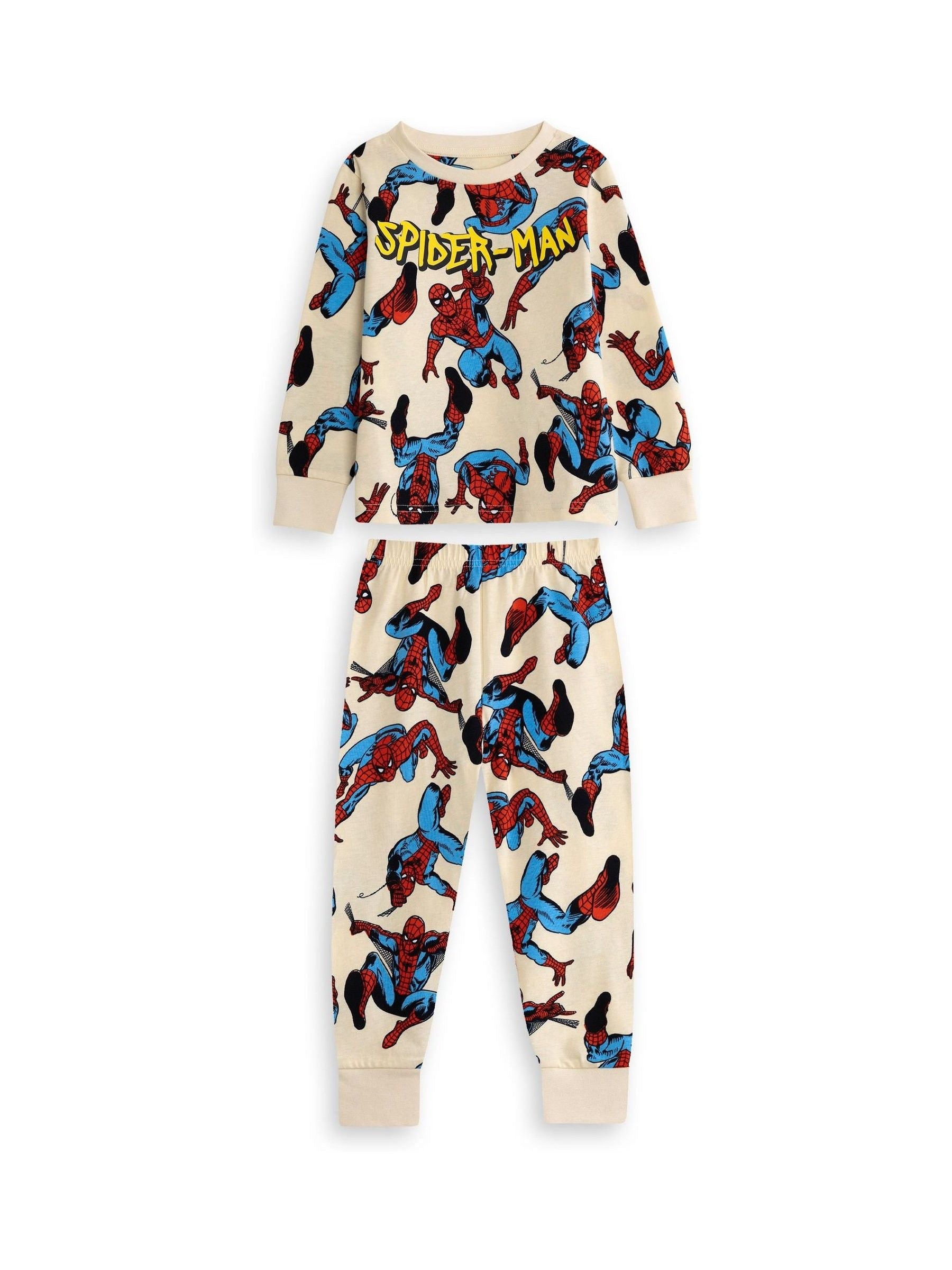 Dsiney Kidz - Vanilla Underground Blue Marvel Spiderman Cotton Long Sleeve Leg Pyjamas Set Multi Pack of 2 image 3