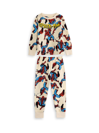Dsiney Kidz - Vanilla Underground Blue Marvel Spiderman Cotton Long Sleeve Leg Pyjamas Set Multi Pack of 2 image 3