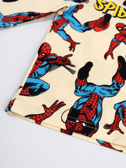 Dsiney Kidz - Vanilla Underground Blue Marvel Spiderman Cotton Long Sleeve Leg Pyjamas Set Multi Pack of 2 image 4